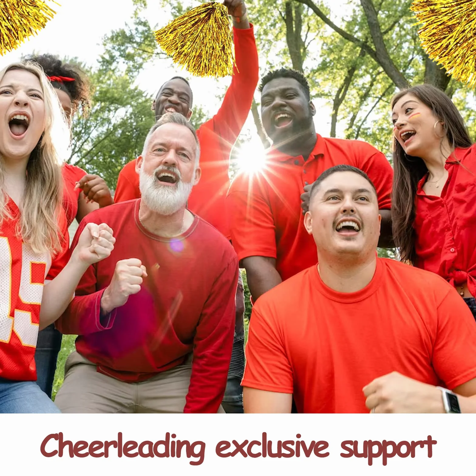 Cheerleader Pom Poms 12 Piece 6 Colours Cheerleading Pompoms for Kids Aerobics Dance Sports Team Spirit