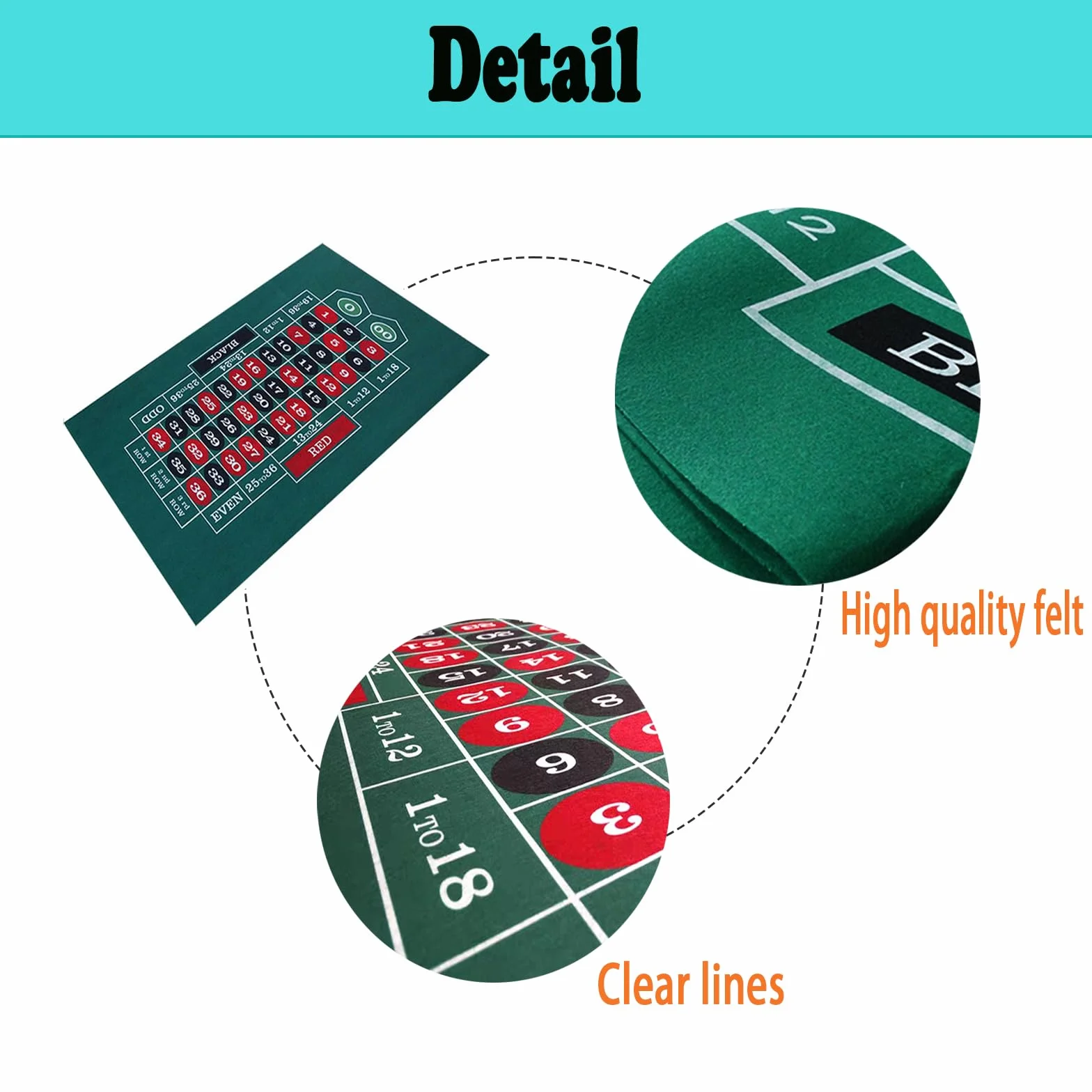 Alfombrilla de póquer para mesa de póquer, alfombrilla de póquer, diseño de doble cara, alfombrilla de fieltro de doble cara, juego de mesa de fieltro, 60 x 90 cm (A)