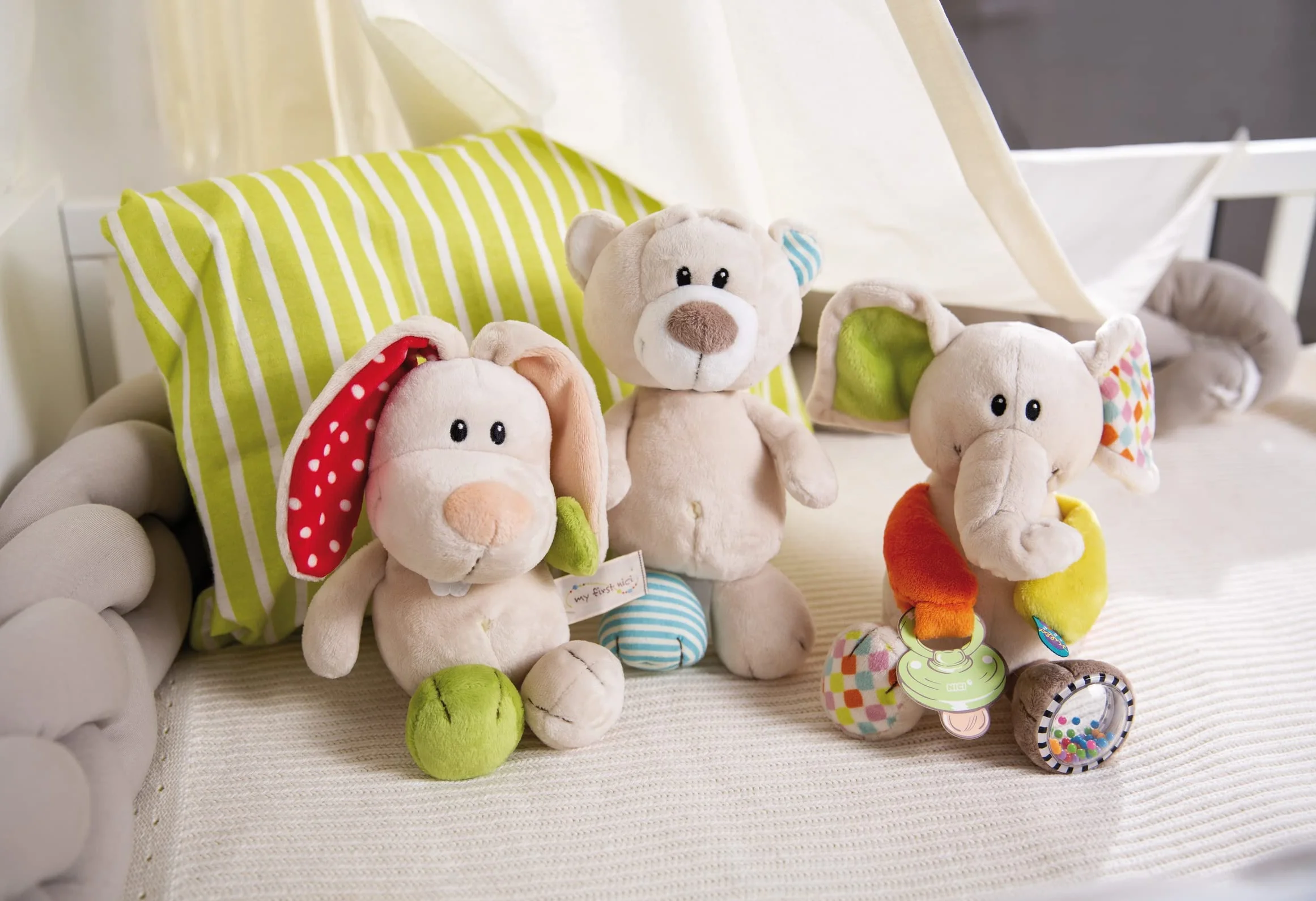 My First NICI 39685 - Tilli, conejo de peluche con headercard, 25 cm