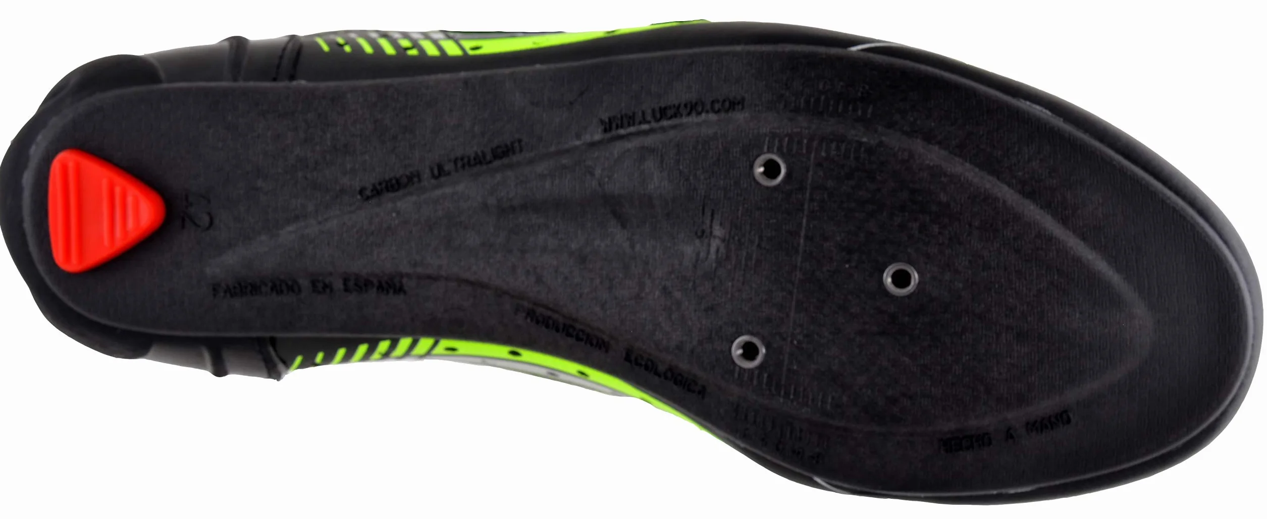 LUCK Zapatilla de Ciclismo Mega Carretera Suela Carbono Triple Tira Velcro
