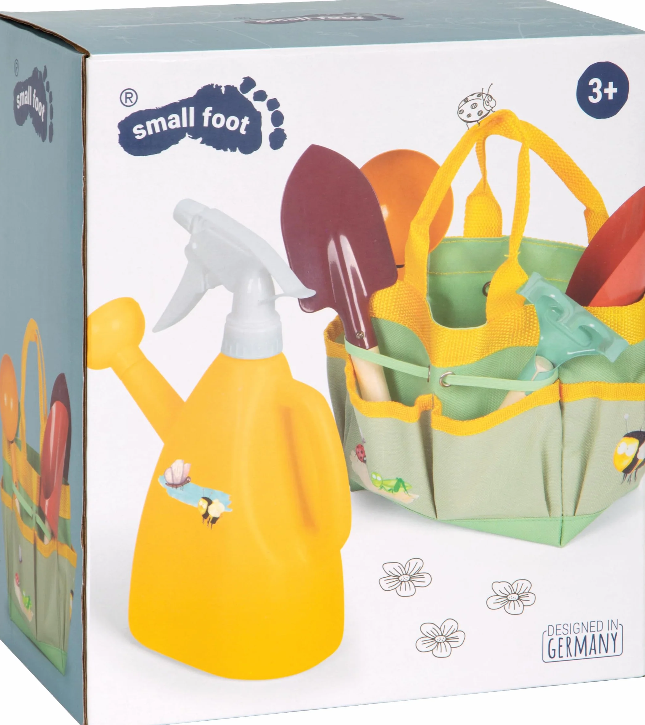 small foot Bolsa Herramientas de jardín Tiny Garden Infantil Madera Metal, a Partir de 3 años, 12664, Multicolor