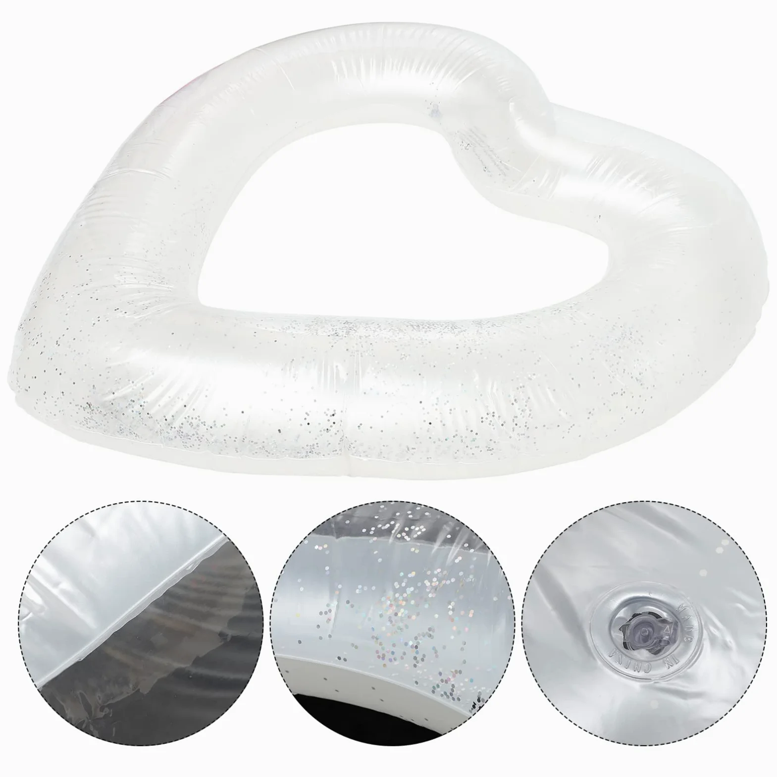 TOYANDONA Anillo de natación en Forma de corazón Anillos de Piscina inflables balsa Flota hinchables Pool Party Juguete de Piscina de Verano Anillo de natación Inflable de polivinilo