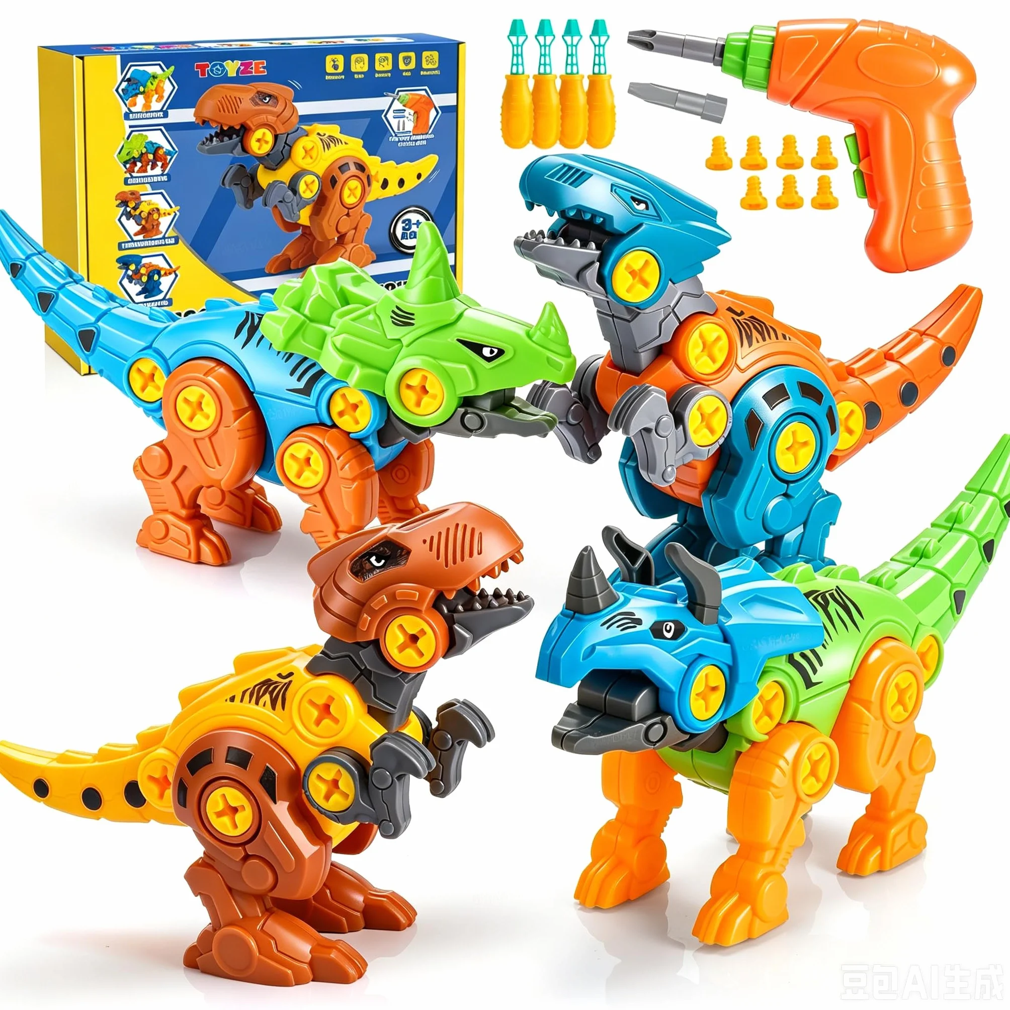 Toyzey Juguetes de Dinosaurios 3-9 Años - Set de Construcción Regalo Educativo