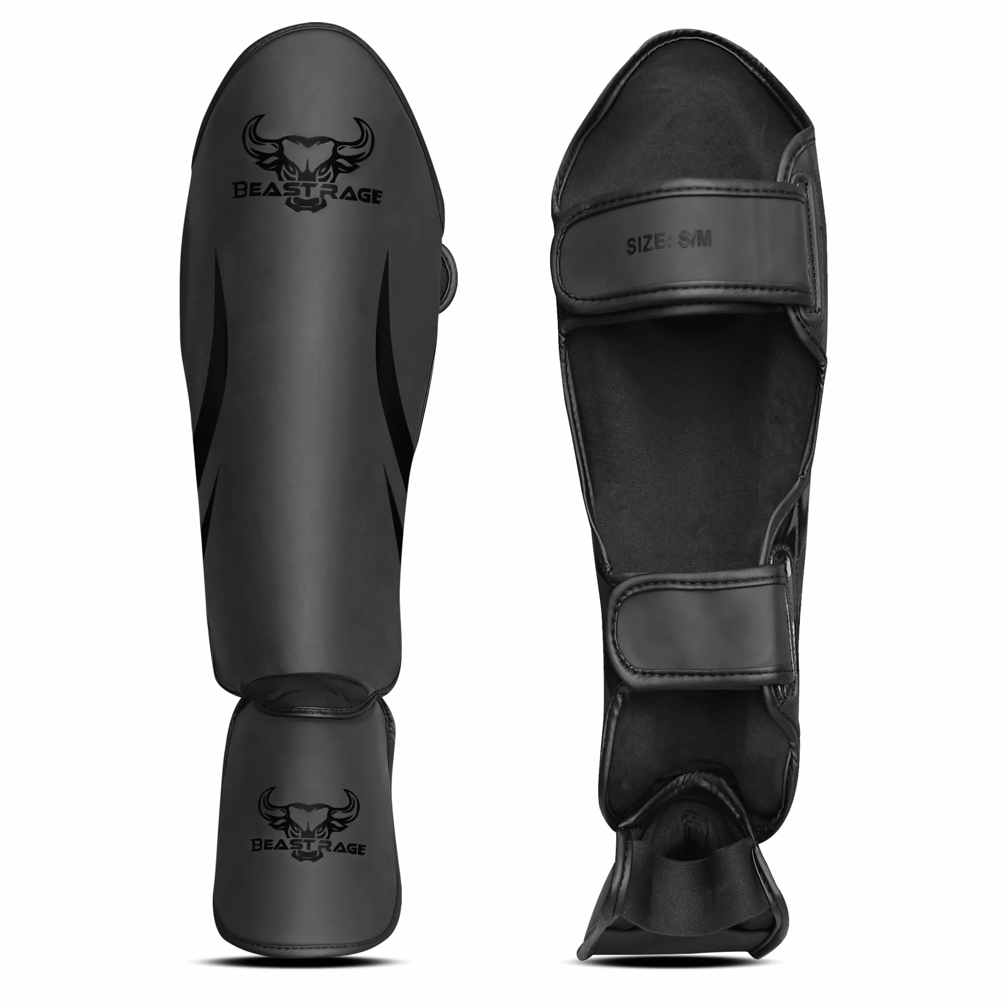 Bestia Rage Protector Tibias Muay Thai MMA Kickboxing Artes Marciales Ajustable Alto Impacto