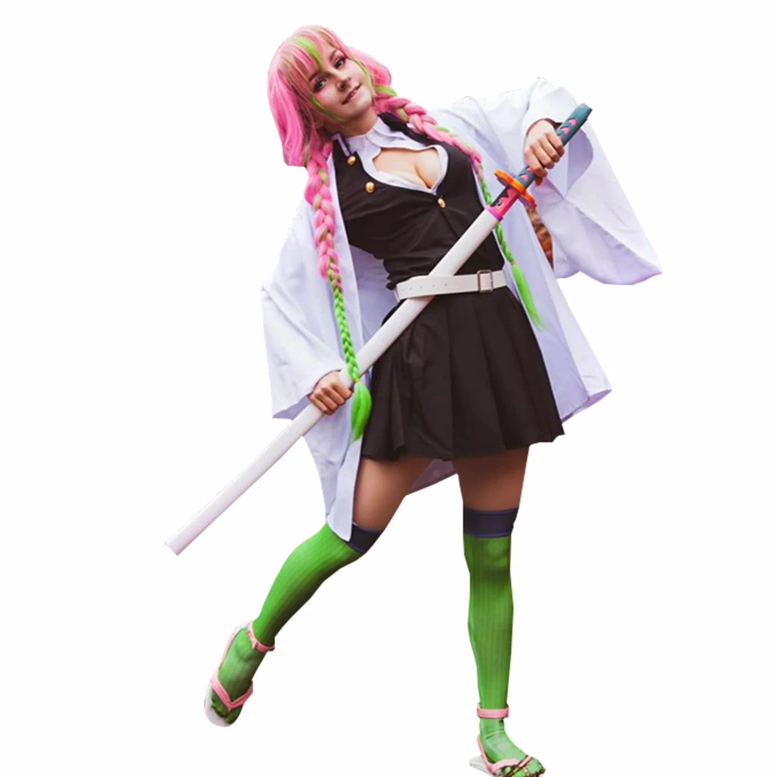 Fiamll Tanjirou Zenitsu Giyuu Disfraz de cosplay para anime japonés, kimono, demonio, disfraz de Halloween