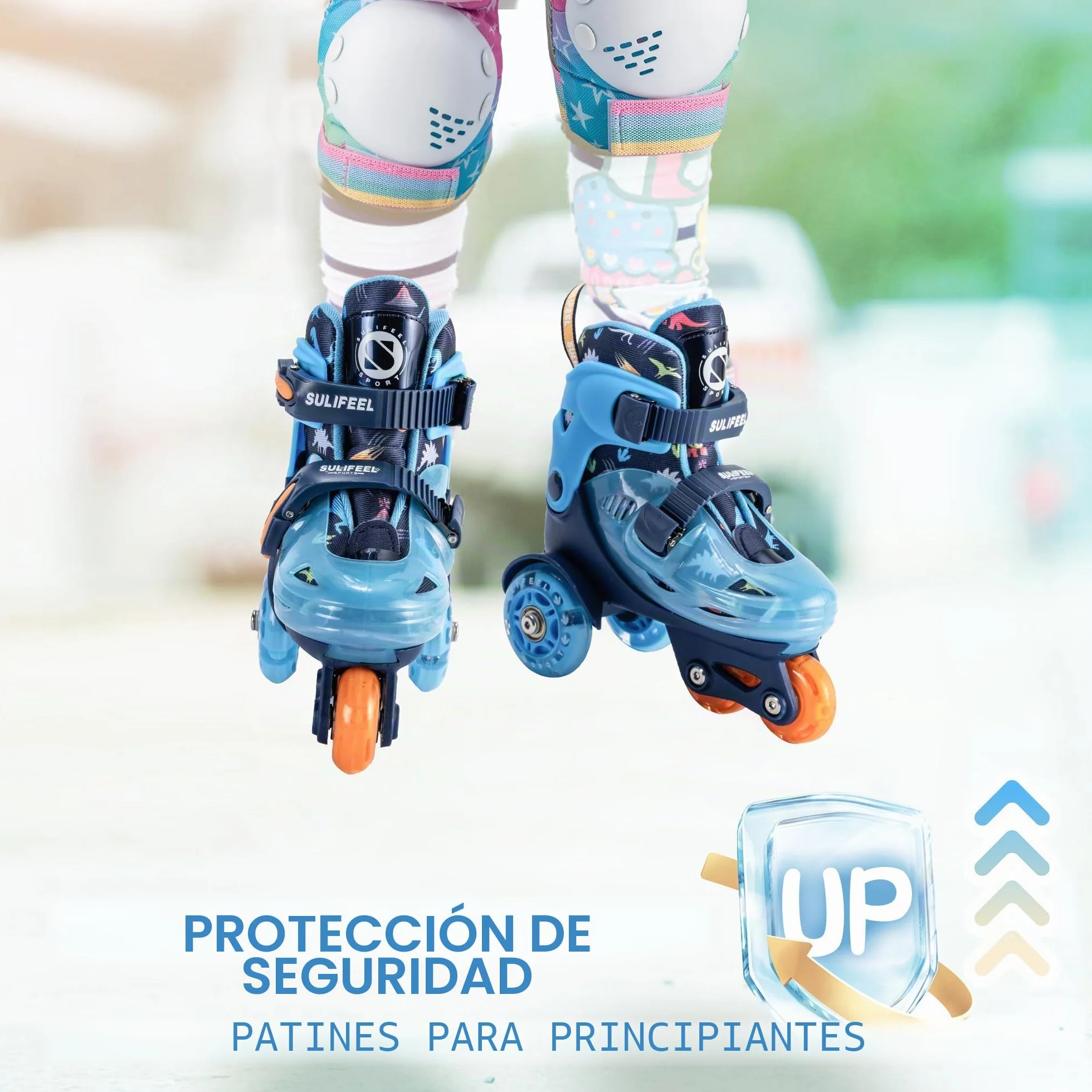 SULIFEEL Patines Ajustables para Niños con Ruedas Luminosas