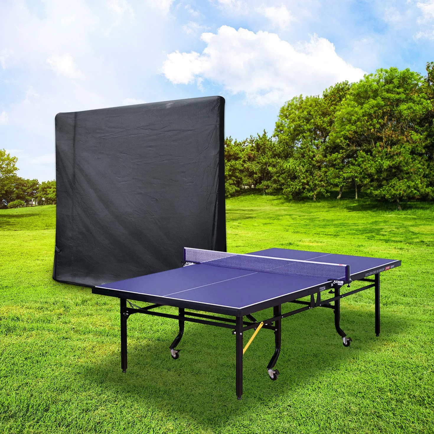 Funda Protectora para Mesa de Ping-Pong Impermeable Oxford 165x70x185cm Negro