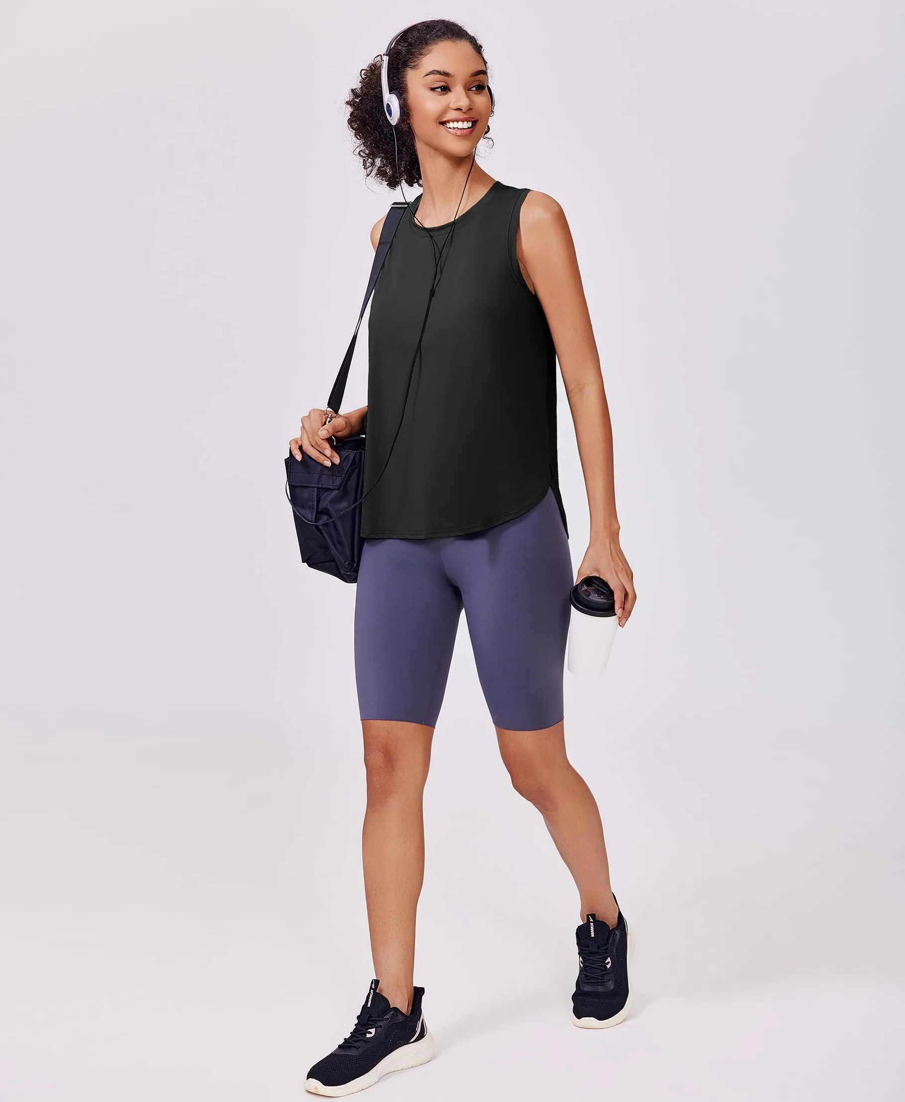 PINSPARK Camiseta Deportiva Sin Mangas Mujer UPF 50+ Protección Solar Yoga Tank Top Secado Rápido Ligero