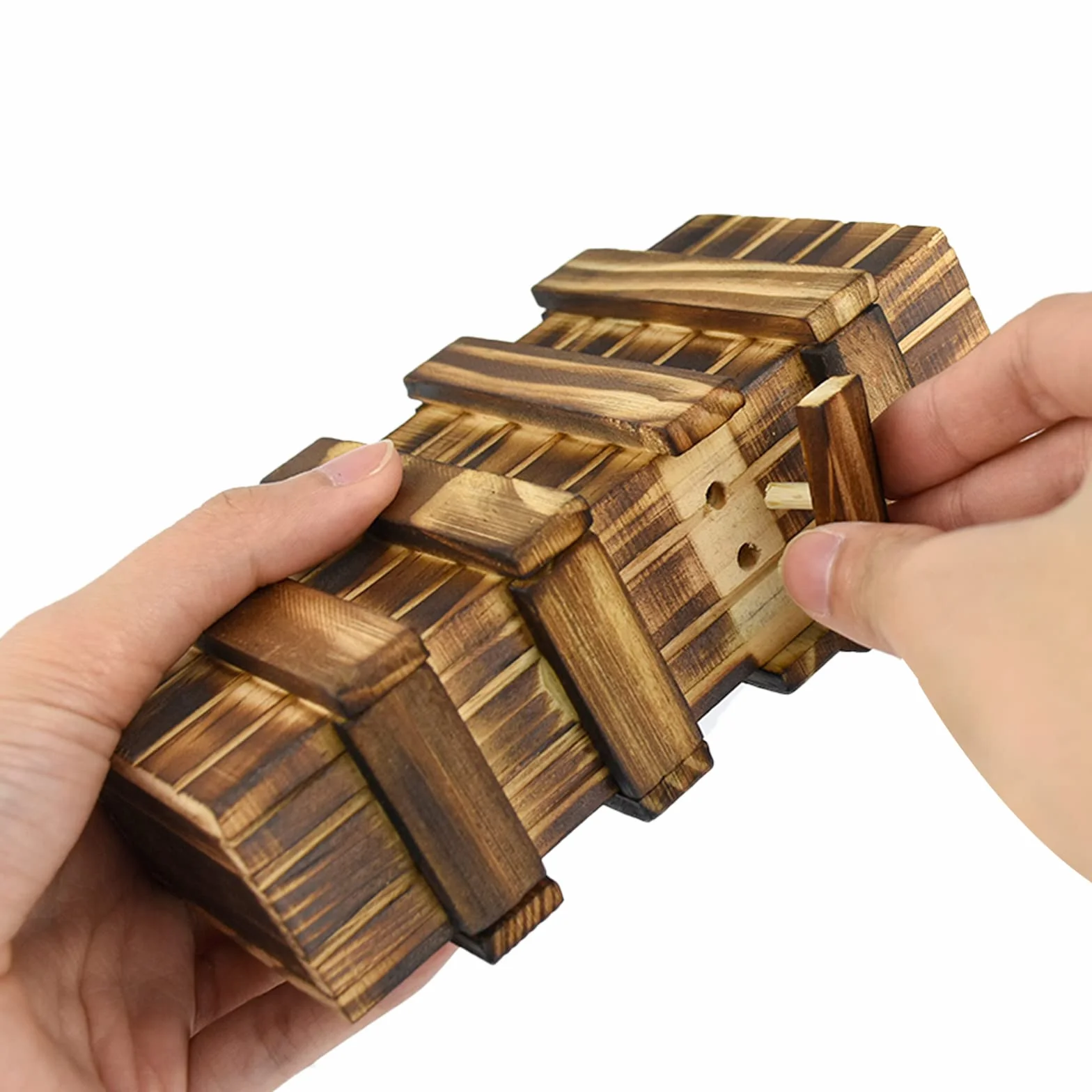 Caja Secreta Rompecabezas Madera, Caja Mágica Rompecabezas de Madera con 2 Compartimentos, Juegos de Logica Inteligencia, Caja Secreta Puzzles para Adultos Niños