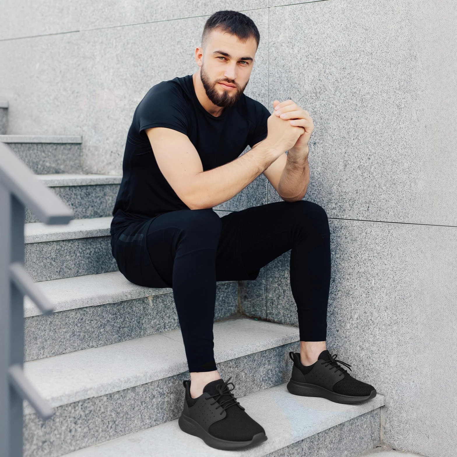 HEEZ Zapatillas de Deporte Slip On Running Hombre Ligeros Transpirables Caminar Bambas Casual Gimnasio Sneakers