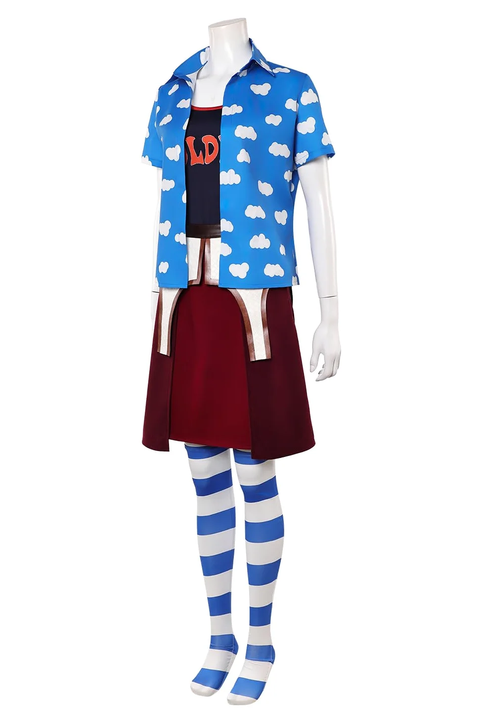 Anime Cosplay Mujer Vestido Sombrero Traje Camisa Goldenweek Cosplay Disfraz Carnaval Halloween