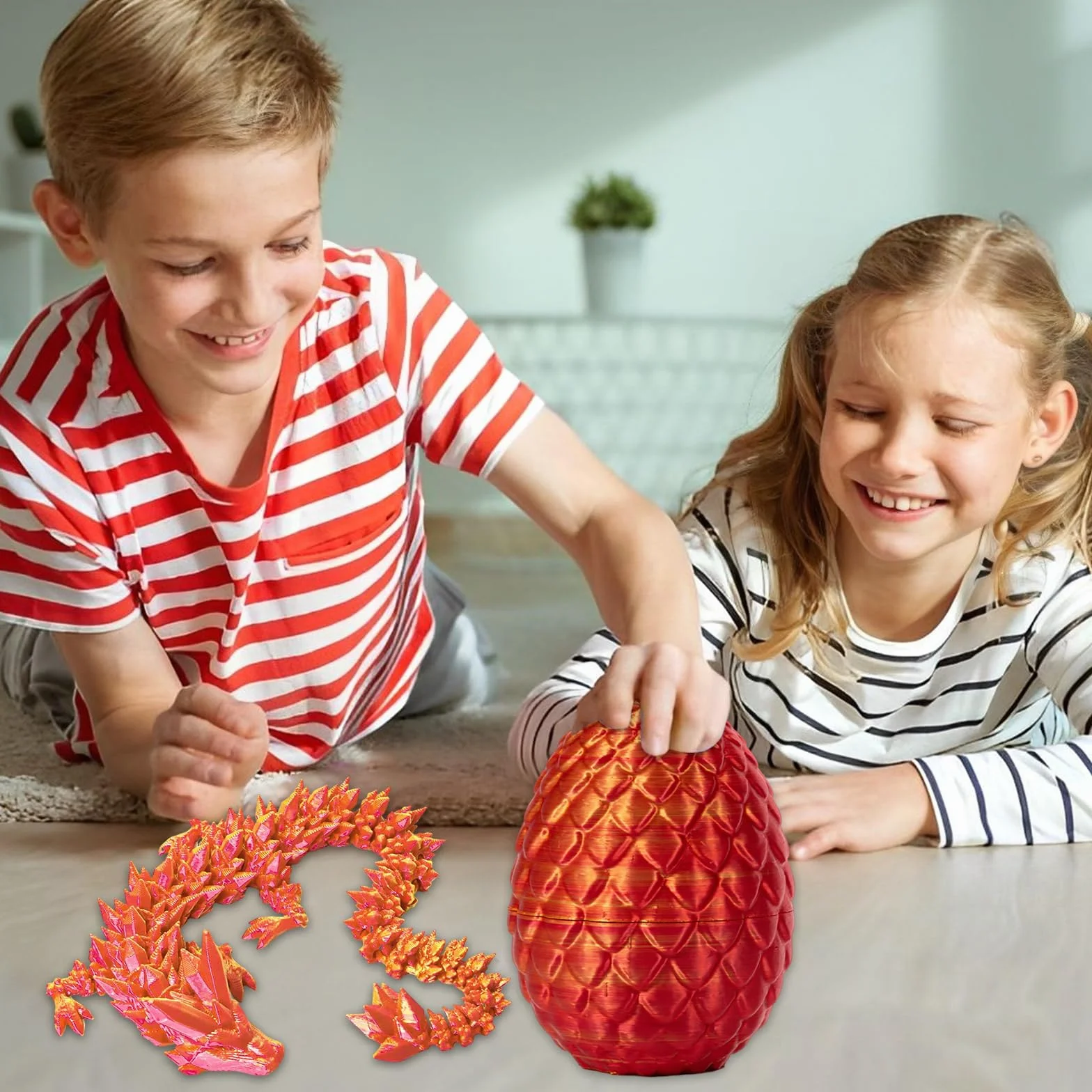 3D Impreso Dragón Huevo Con, 2 Modelos de Huevos de Dragón, Para los Niños Amantes del y los Coches, Oficinas, Casas Juguetes de Escritorio