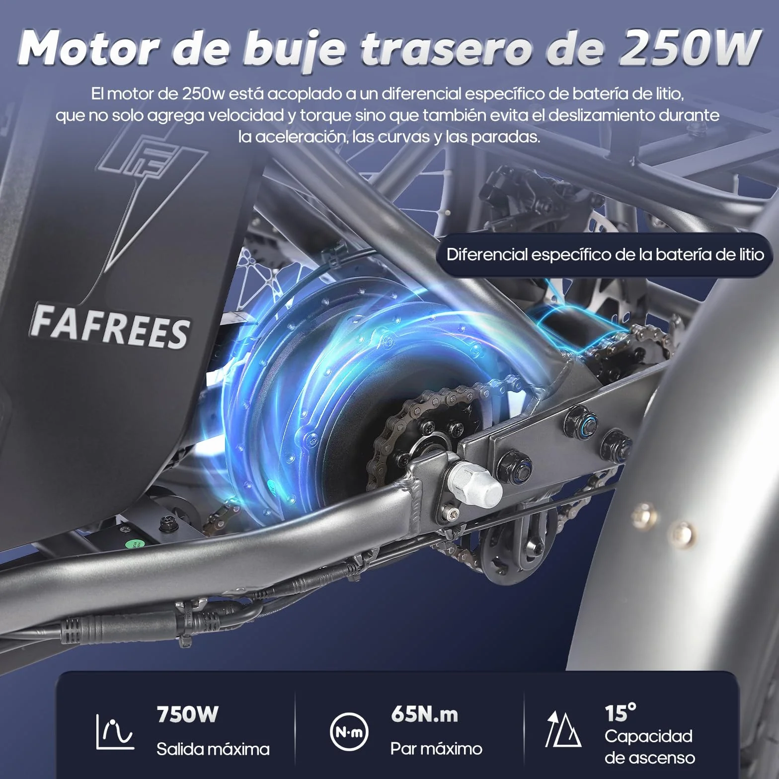 Fafrees Triciclo Eléctrico F20 Mate para Adultos, Plegable 20" x 3", Batería de 48 V/20 Ah, Frenos Hidráulicos, Triciclo de Carga Eléctric 250W, Alcance 115km