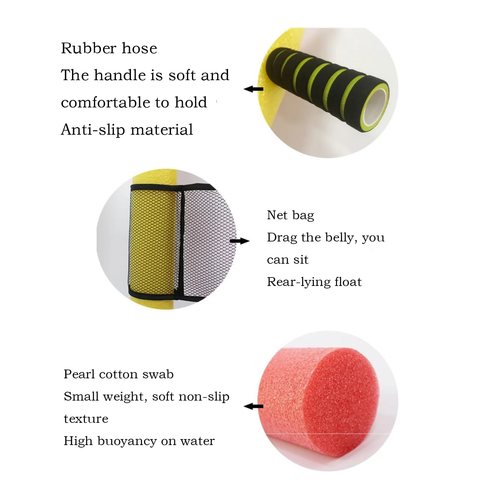 Pool Noodles para Adultos Flotantes, Resistentes, Alta Visibilidad, | Flotadores de espuma para adultos Para niños, hombres, mujeres, familia, exteriores, verano, viajes, río,
