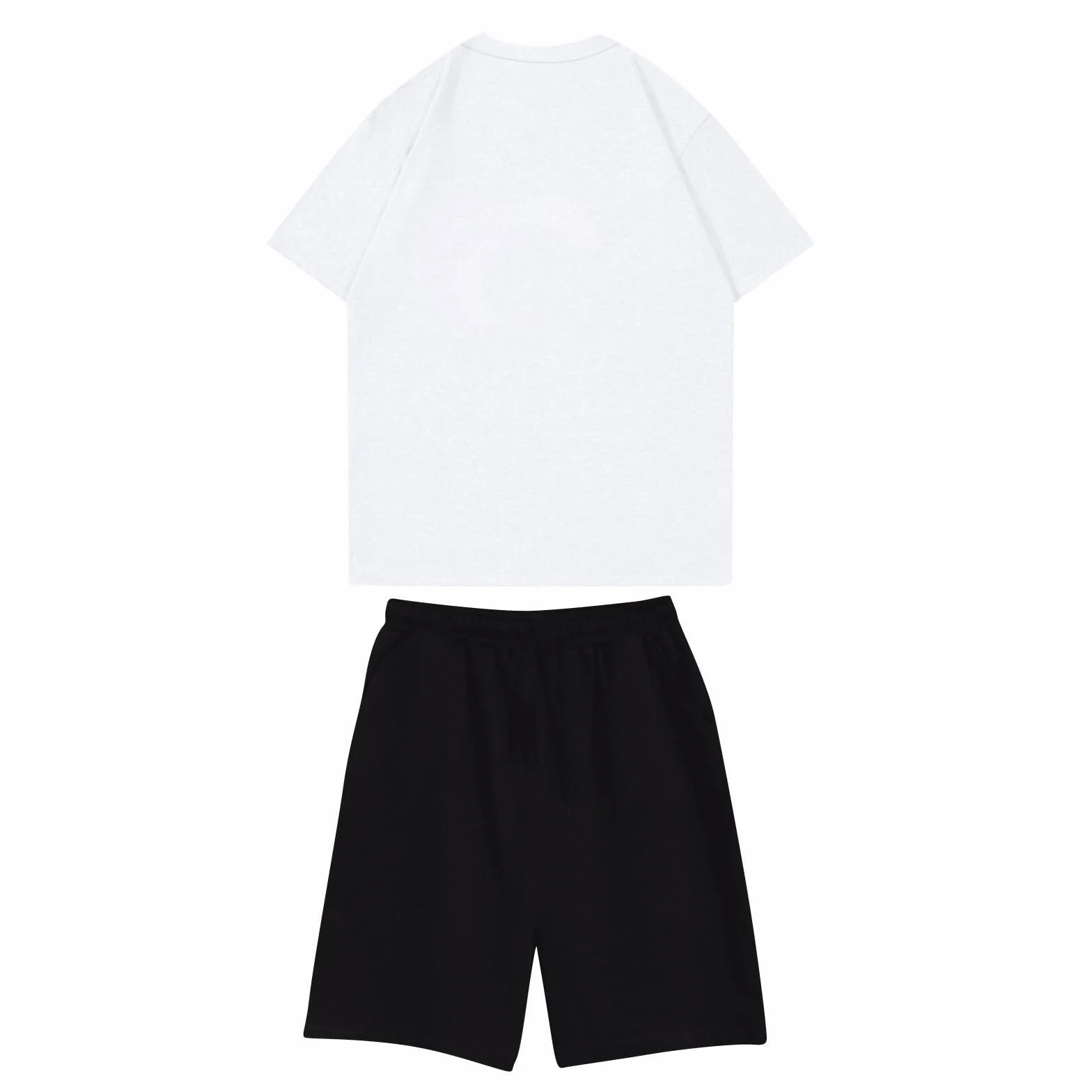 CRTZ Pantalon Corto Conjunto Hombre Verano Ropa Deportiva Juego 2 Piezas Y2K Hip Hop Streetwear