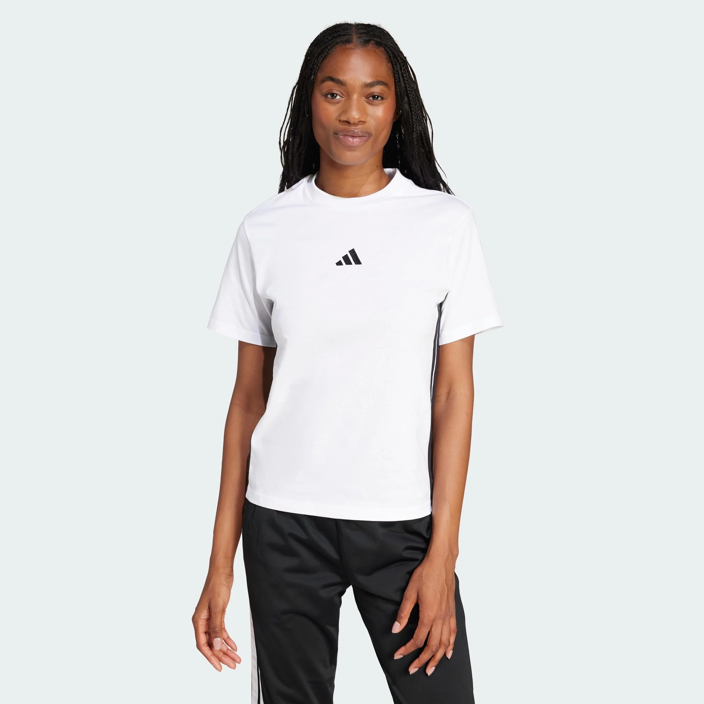 Adidas Women's Camiseta Essentials Cotton 3 Bandas