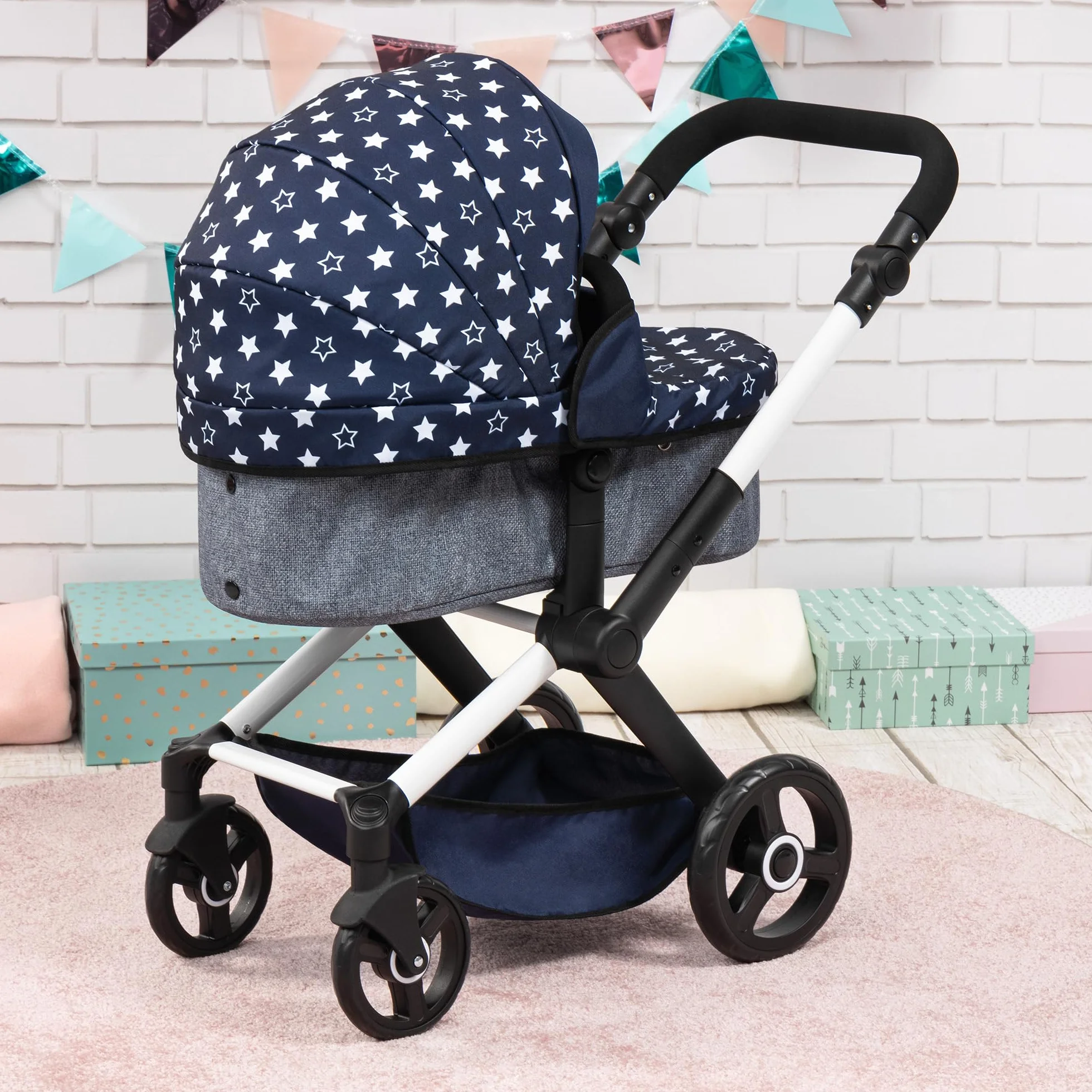 Bayer Design Cochecito de muñeca Combi Xeo Convertible Regulable en Altura