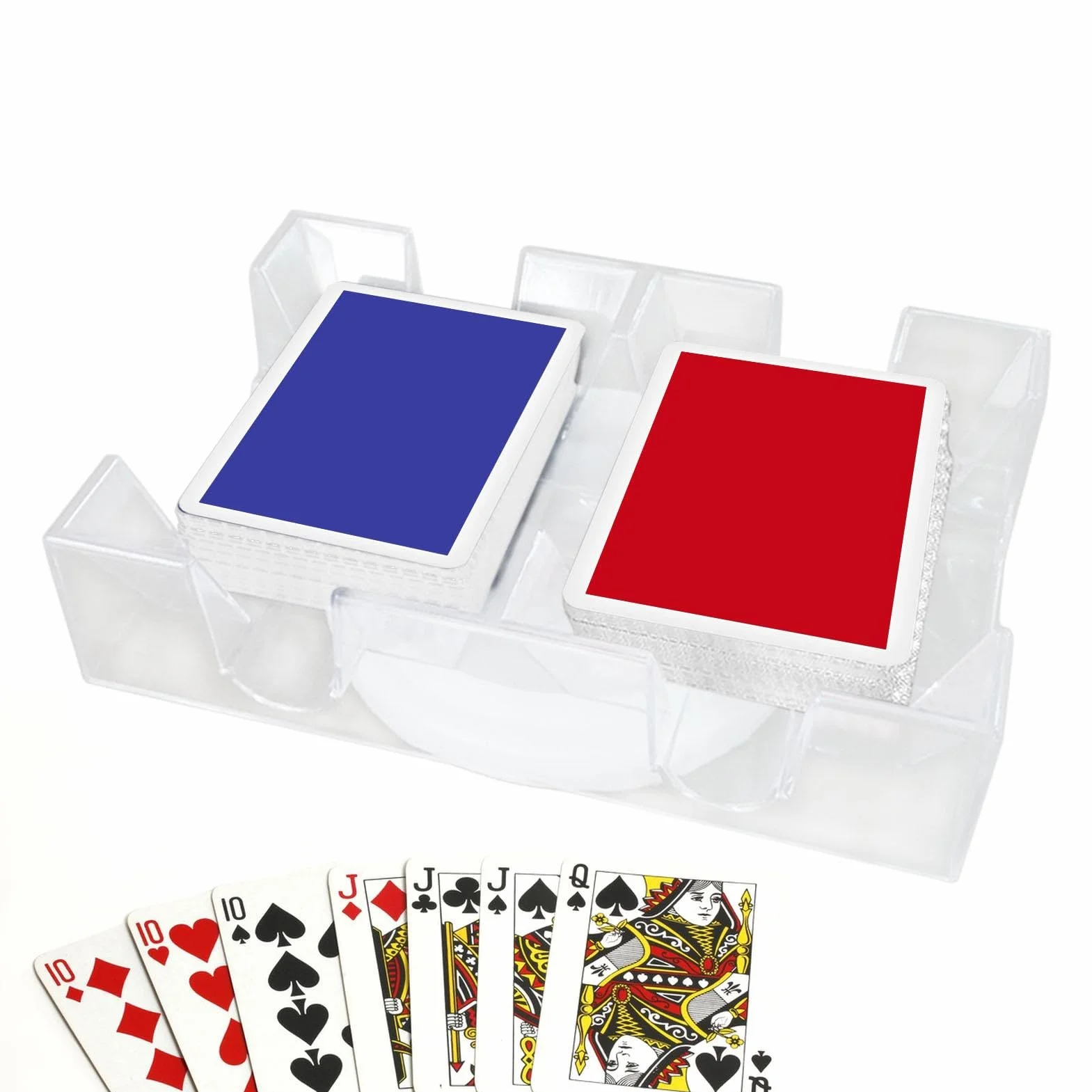 Tarjetero giratorio | Canasta y portatarjetas de póker Porta 2 piezas o juego de 4 portatarjetas de juego con agarres