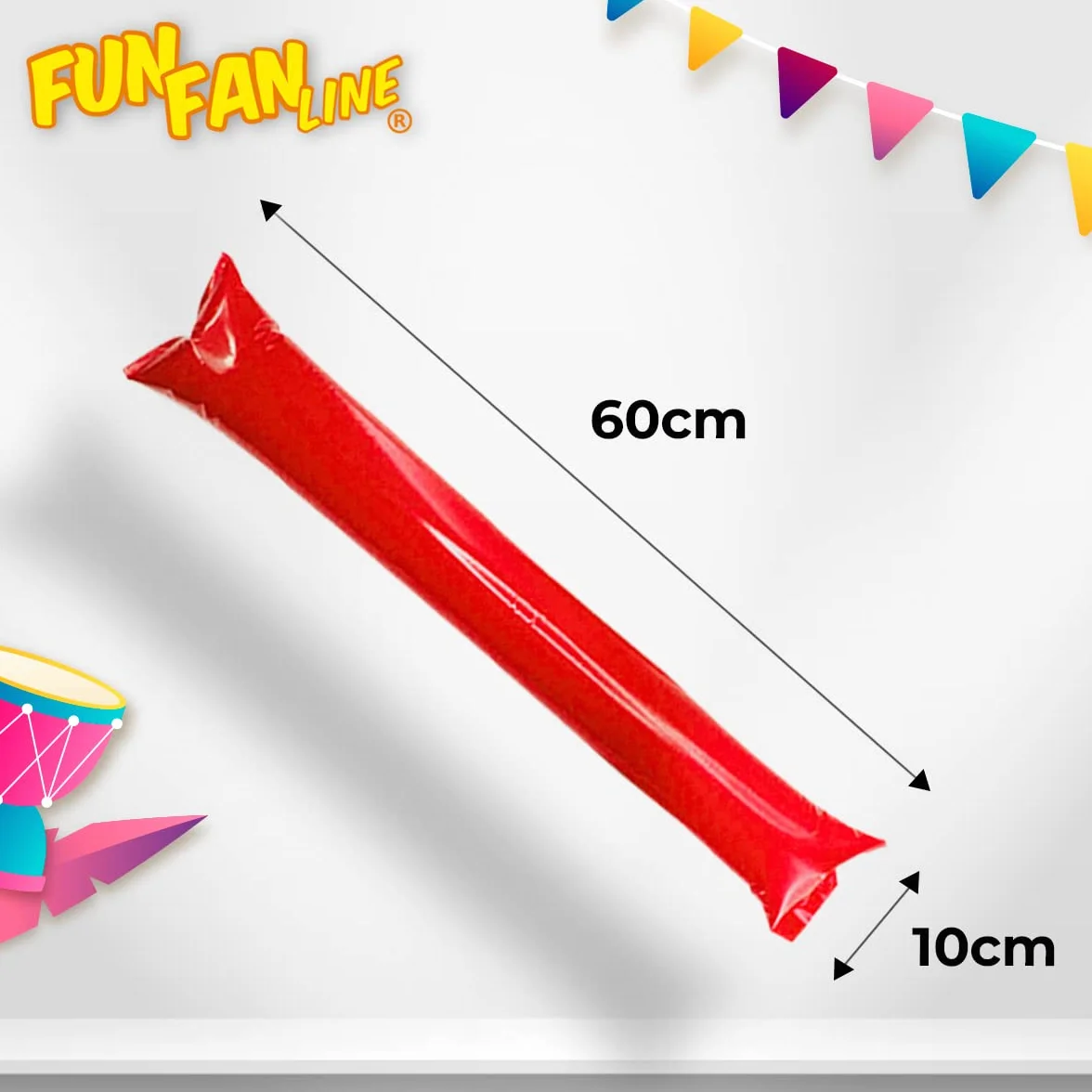 Pack 100 Pares Aplaudidores Hinchables Reutilizables para Fiestas Fútbol Eventos