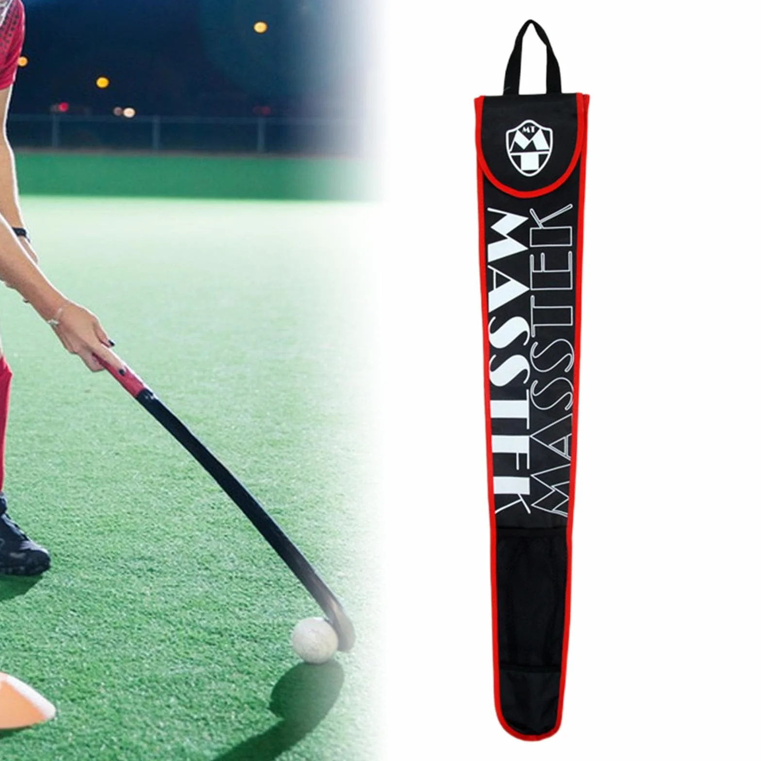 Amagogo Bolsa para Palos de Hockey sobre césped, Almacenamiento, Transporte Ligera, Rojo