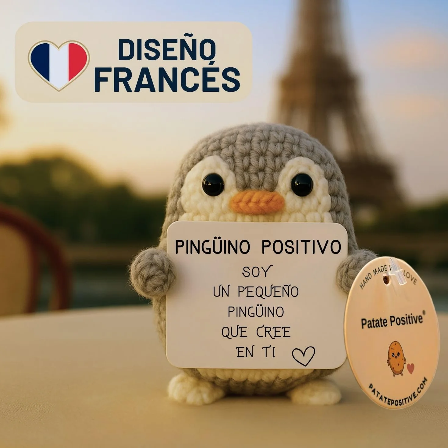 Pingüino Positivo Peluche Divertido Regalo Original Fiesta Infantil Adolescente Cumpleaños Niño Niña