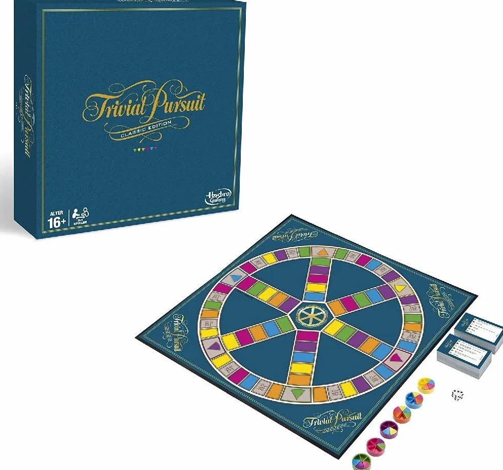 Hasbro Gaming Trivial Pursuit en Español Juego de Preguntas Adolescentes Mayores 16 Años Juego de Mesa Multijugador Fiestas