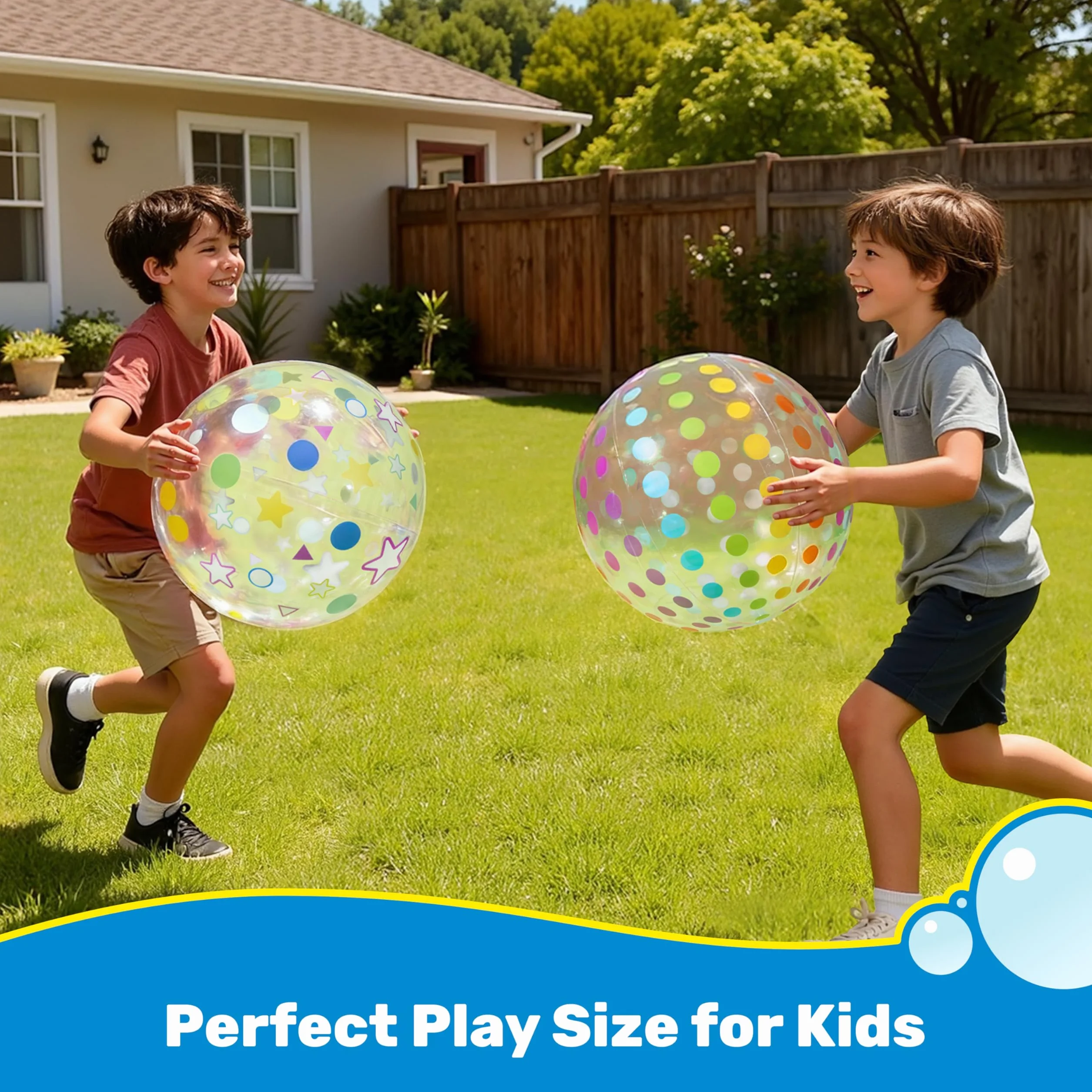 SYNCFUN 2 pelotas de agua hinchables, pelota de playa, pelota de agua para niños y adultos, juguete de fiesta de verano en la piscina