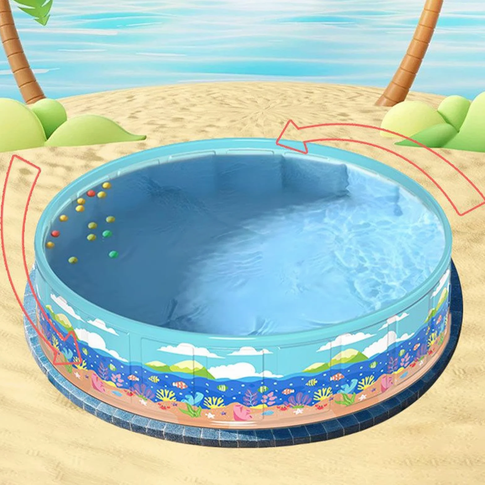 Piscinas Infantiles de jardín | PVC Plegable portátil no Hinchable - Piscina de Chapoteo para Niños,para Niños Y Niñas Verano Exterior Al Aire Libre Patio Jardín De Agua Y Patio Trasero