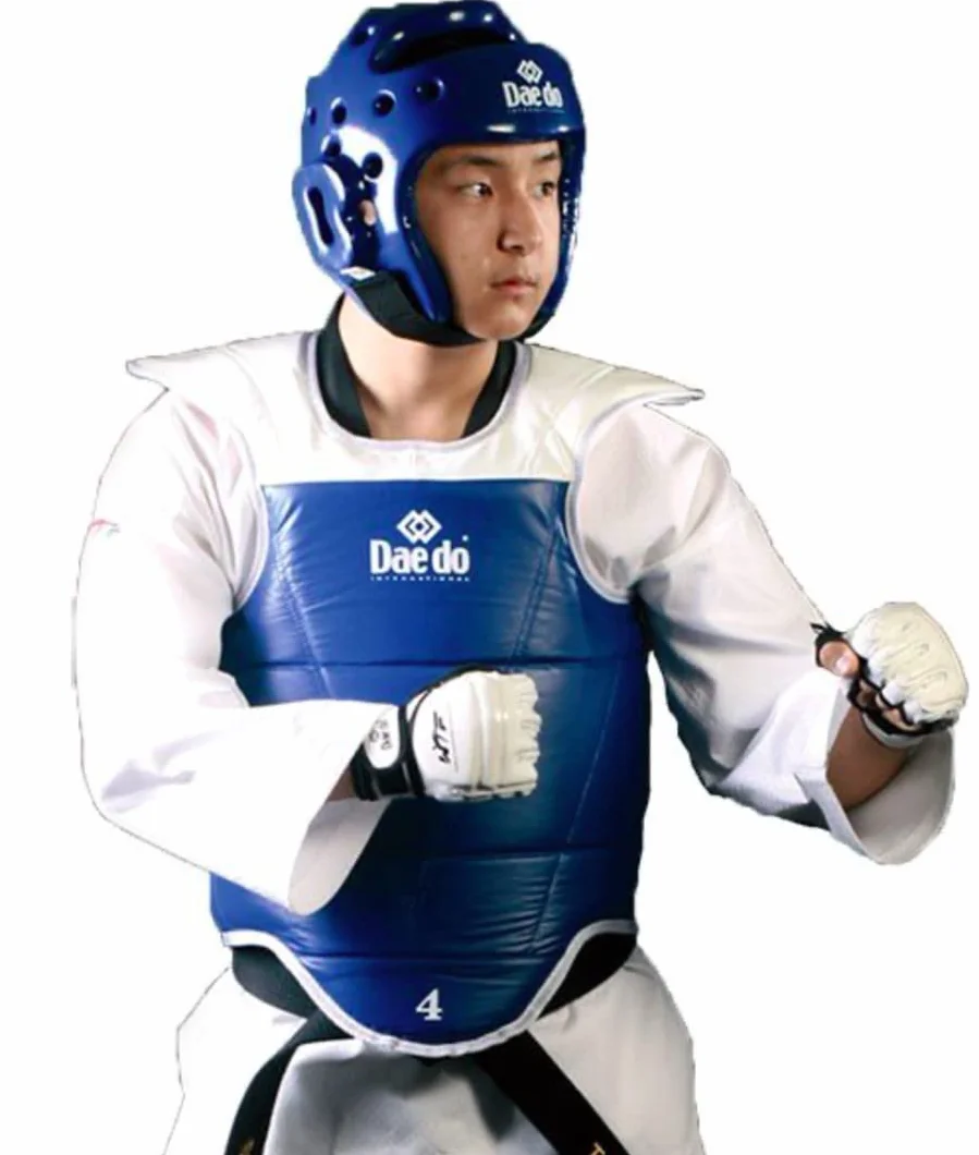 Daedo Peto Taekwondo Reversible Talla XS Protector para Niños y Adolescentes Rojo y Azul