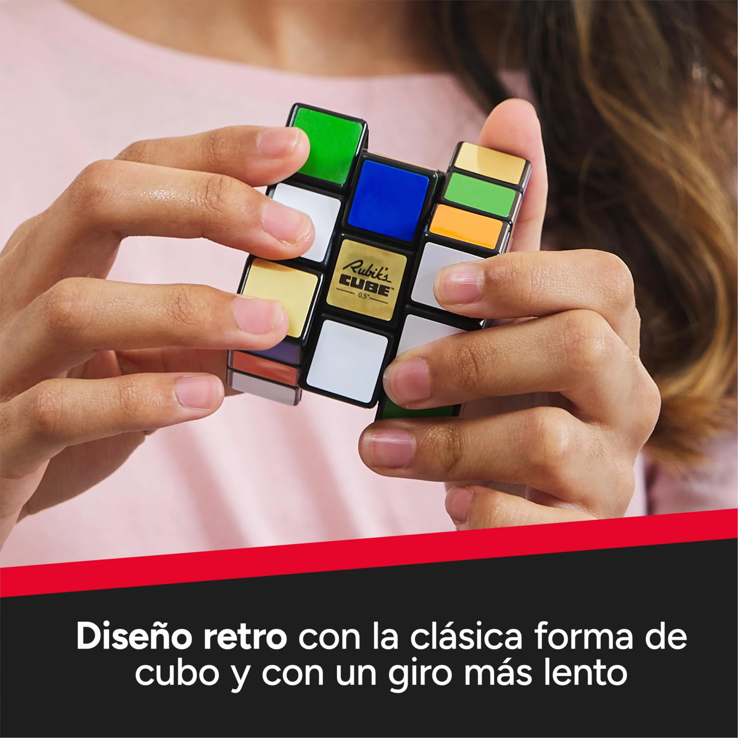 Rubik's - Cubo DE Rubik EDICIÓN Especial Retro 50 Aniversario - Juego de Rompecabezas, Cubo Mágico para Desafiar la Mente - 6068726 - Juguetes Niños 8 Años + - Regalo Niño 8 Años +