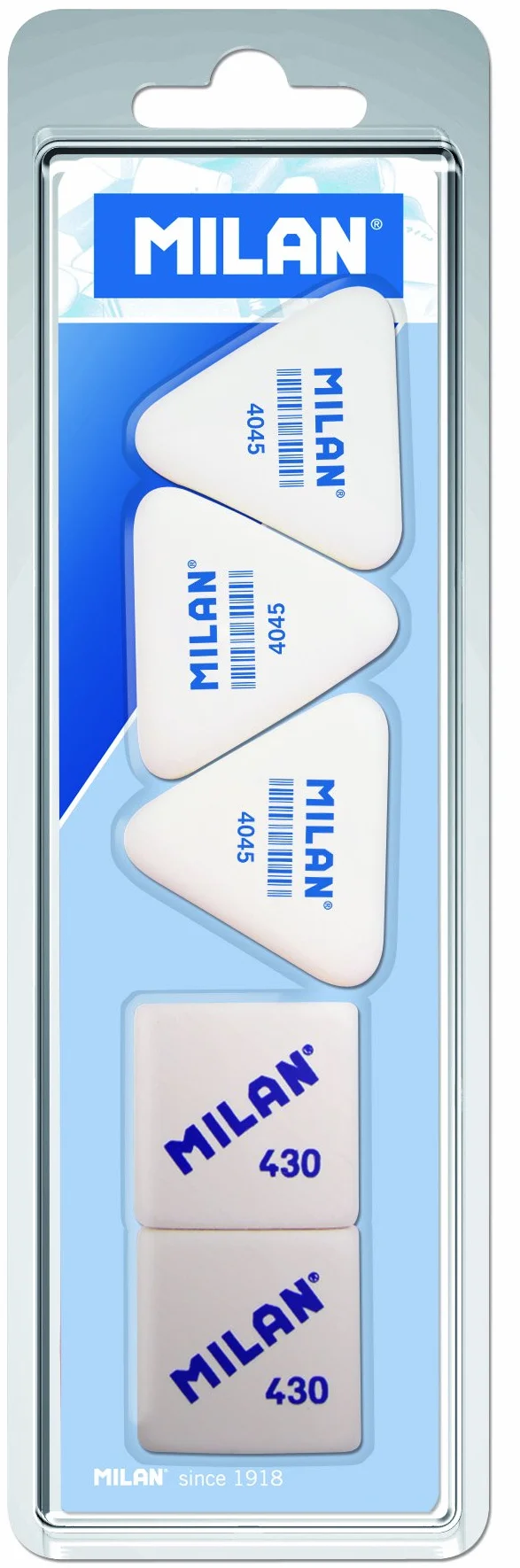 Milan BMM10045 - Pack de 5 Gomas de borrar