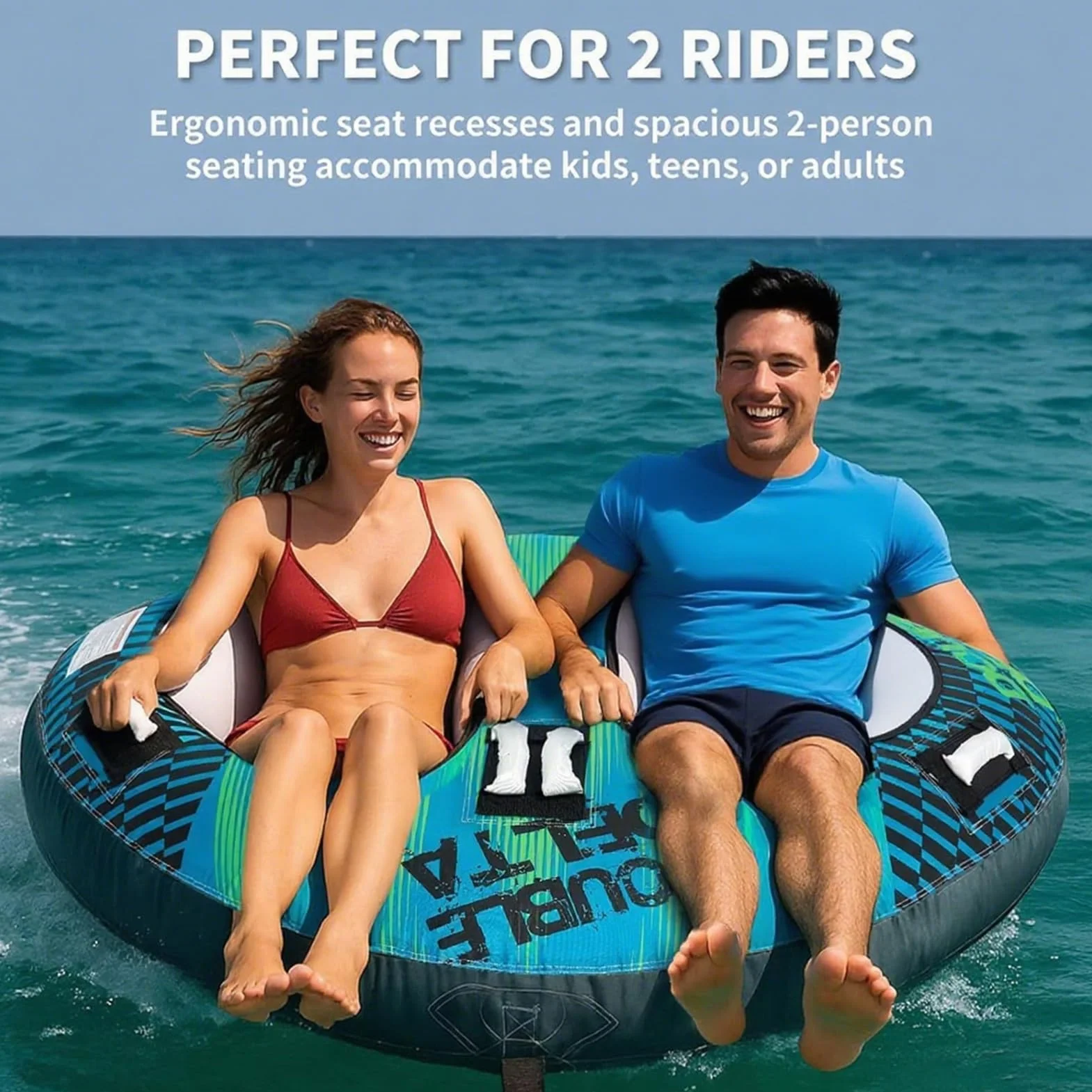 Tubo remolcable para barcos, balsa inflable deportes acuáticos, resistente al desgaste, compacto, para playa lago río piscina