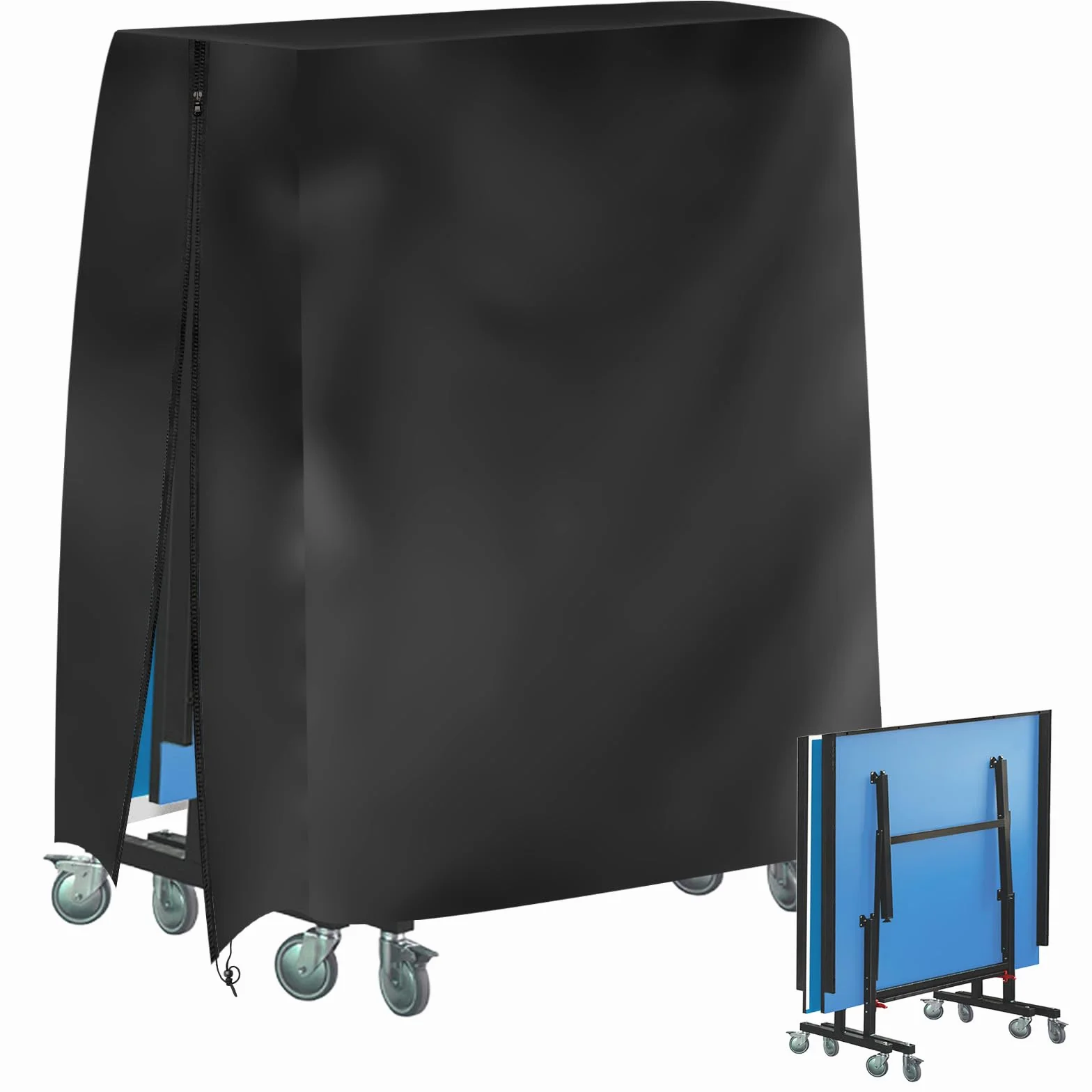 Funda impermeable para mesa de ping pong 185x165x70 cm Oxford resistente UV viento desgarros interior exterior