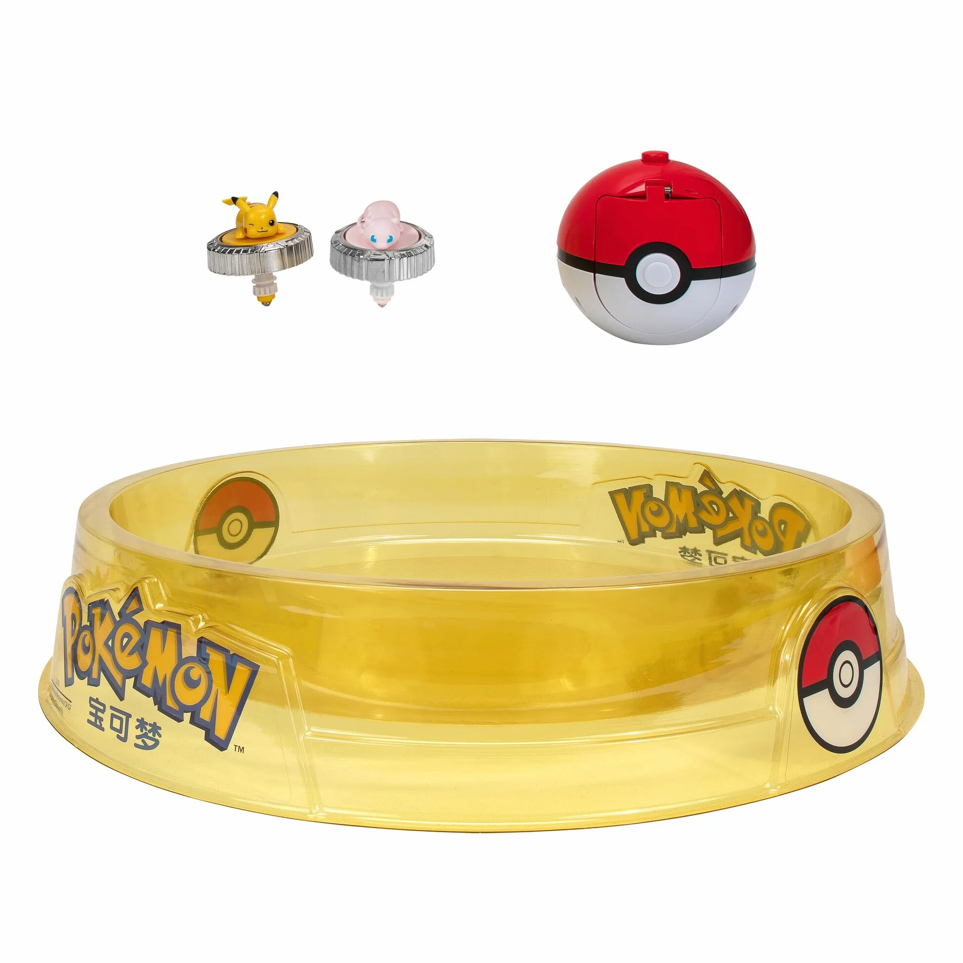 Pokémon Battle Spinner Arena Set – Dos Spinners de Batalla con Dos lanzadores de Bolas Poké Spinner y Battle Arena