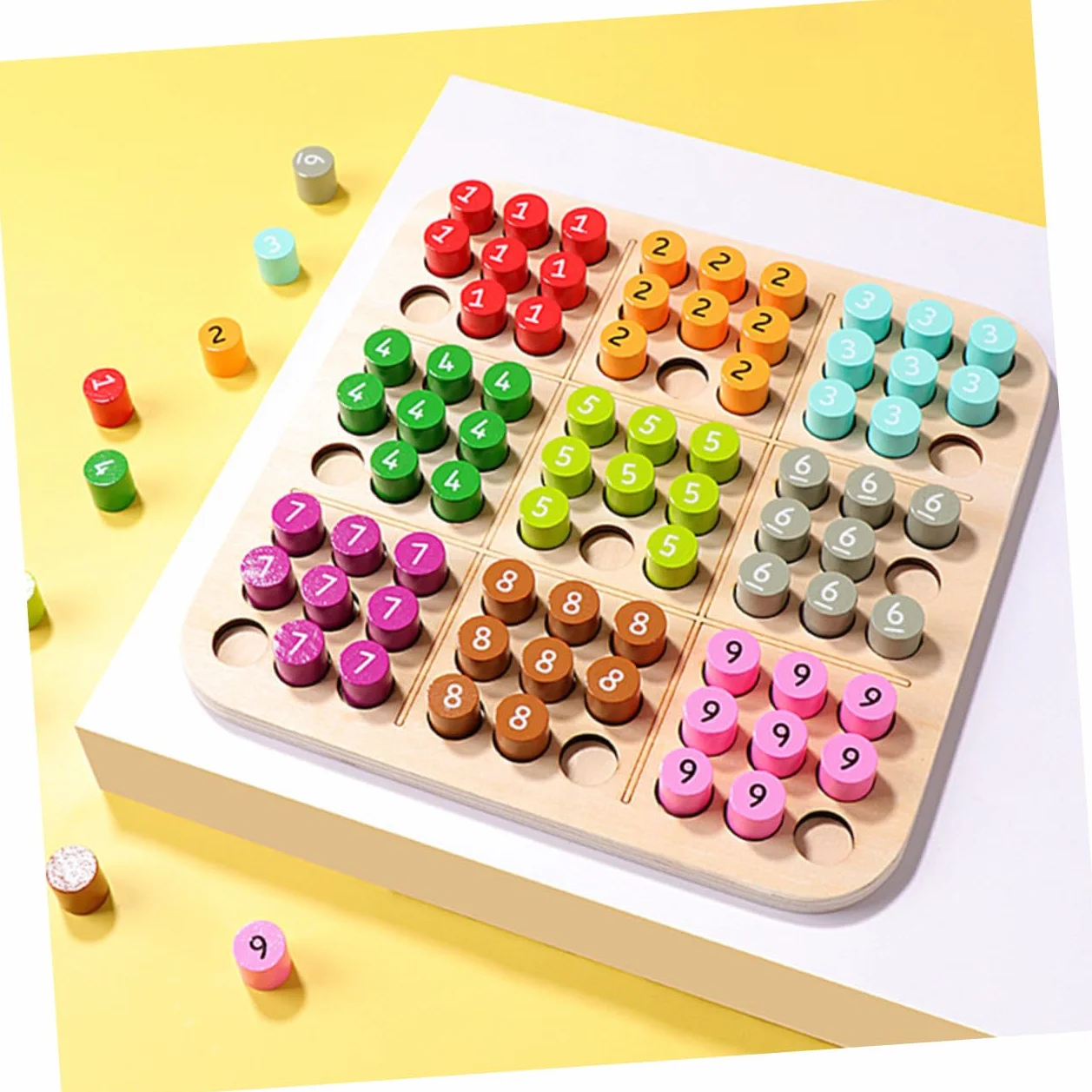Milisten Juego de Sudoku Educativo para Niños y Niñas, Material Sintético, Desarrolla Habilidades Lógicas, Adecuado para Familias y Grupos, Set de 1 Unidad
