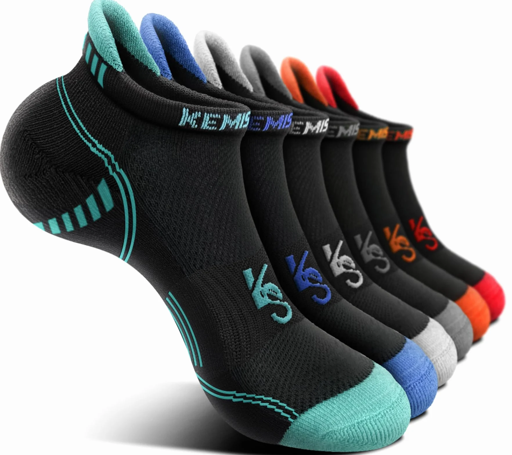 KEMISANT Calcetines Tobilleros Hombre 6 Pares, Calcetines Cortos Deporte Running Ciclismo