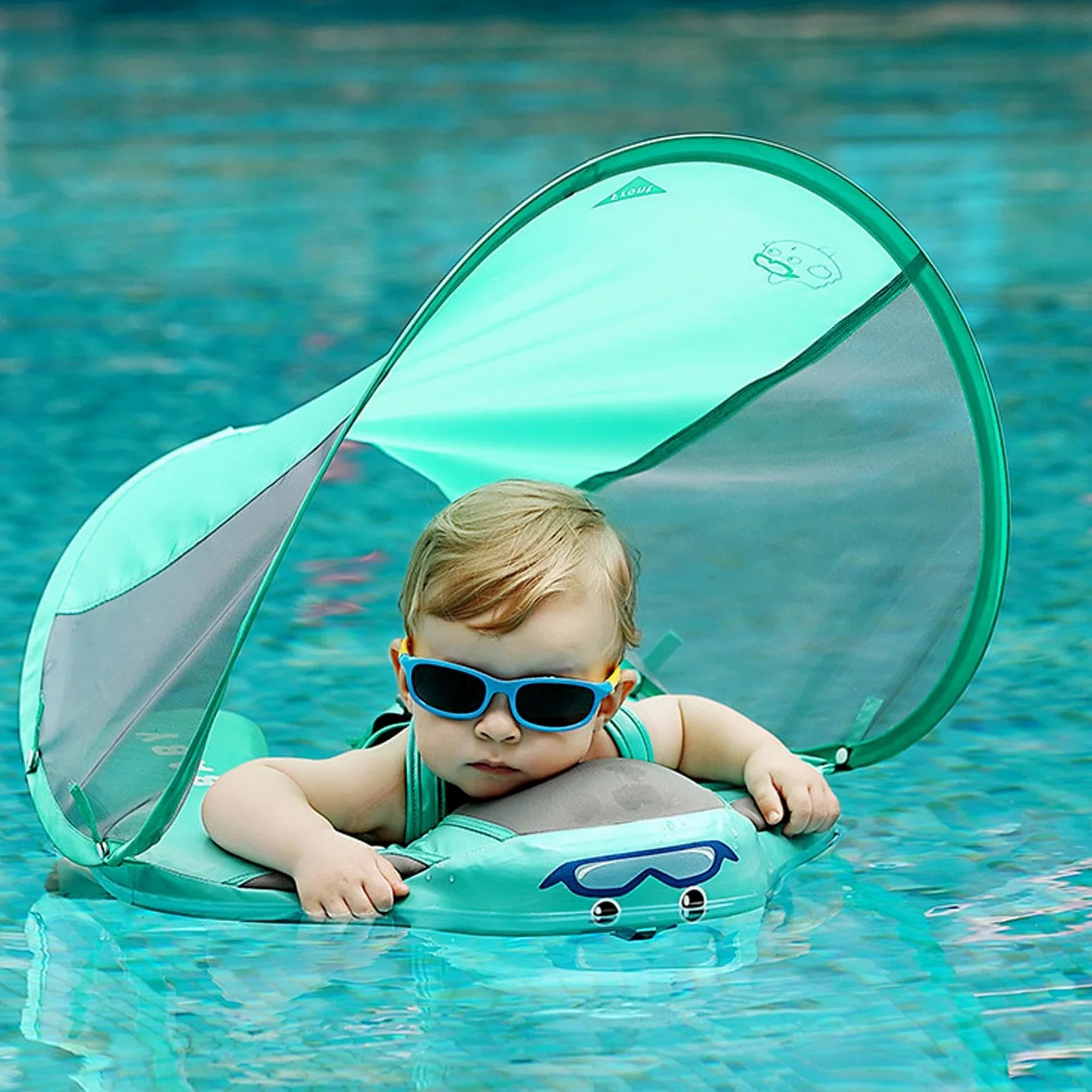 Flotador para Niños - Donut | Flotador Infantil 3-24 Meses | Aro Salvavidas con Cobertura UPF50+ | Protección Solar Playa Lago Baño Seguridad en Viajes