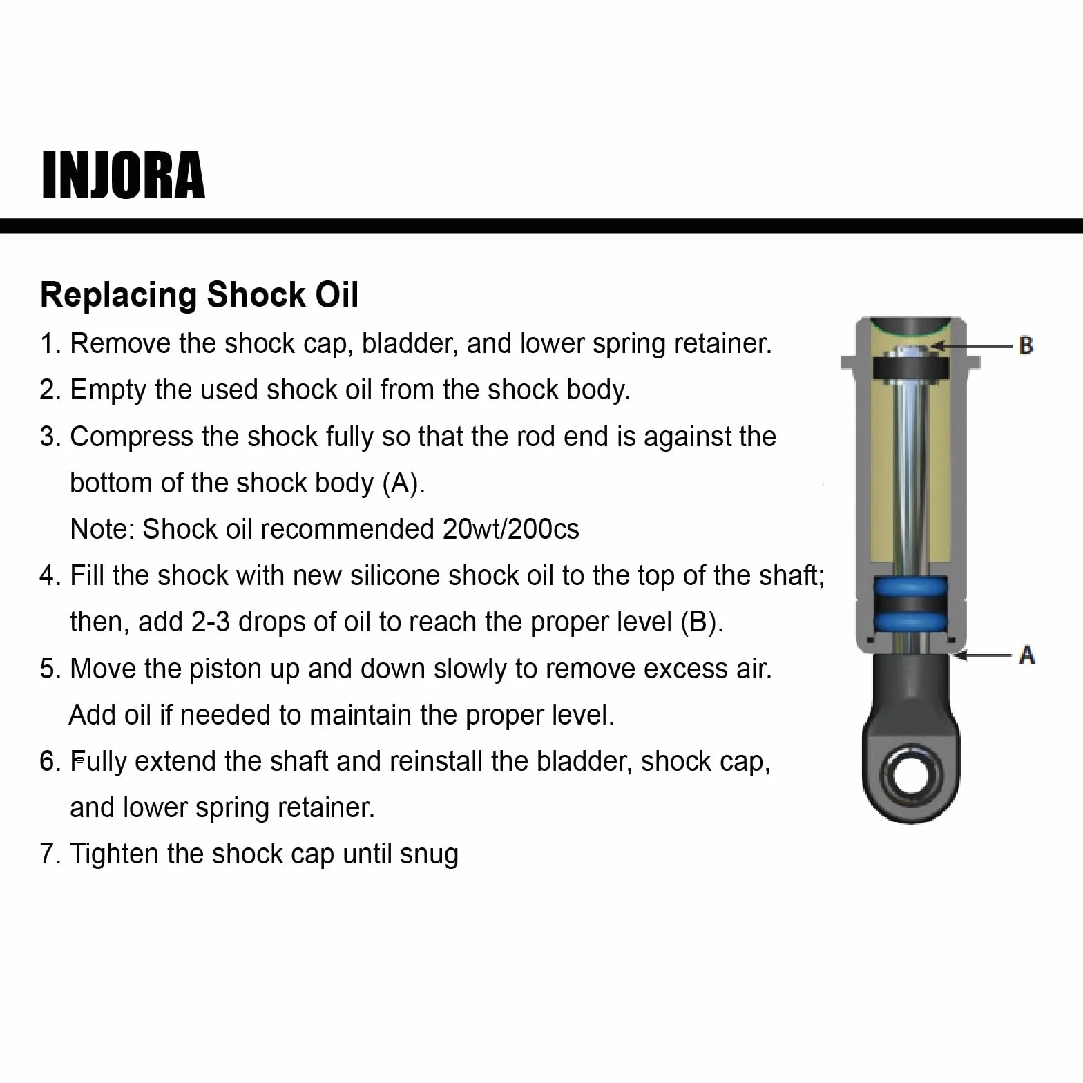INJORA 53mm RC Choques- Aceite Amortiguador Roscado Absorbedor para TRX4M K10 High Trail Upgrade 1/18，Negro Plata