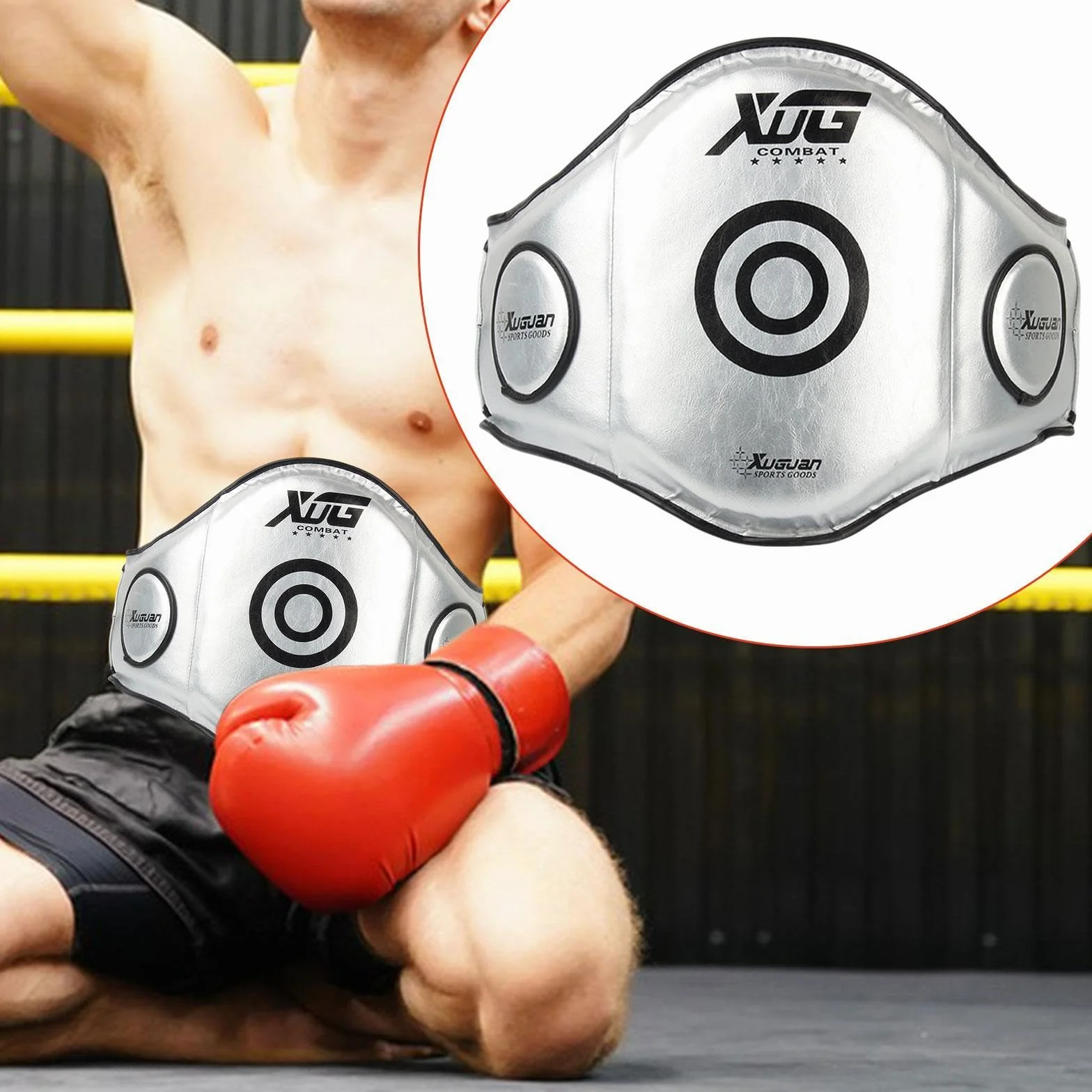 Protector del Cuerpo de Boxeo, Almohadilla de Protección del Vientre para Entrenamiento de Sanda MMA Kick Boxing