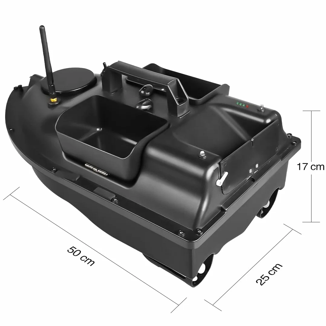500M GPS Fishing Bait Boat with 3 Catapult Type Bait Hoppers Carp Fishing Bait Boat Carp Hook Post Boat,Fish Finder with Sonar Sensor,Handbag