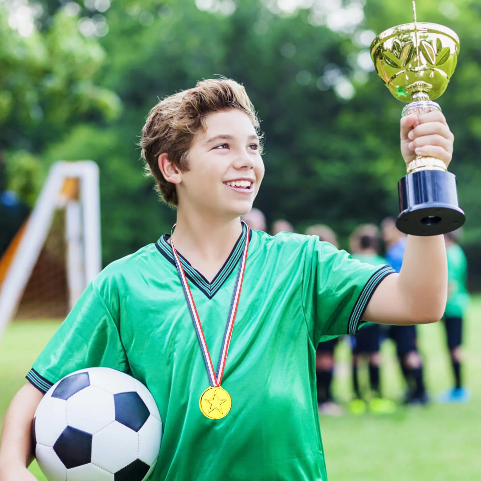 Talifoca 18 Medallas de Ganador de Oro, Plástico para Niños Deportivas
