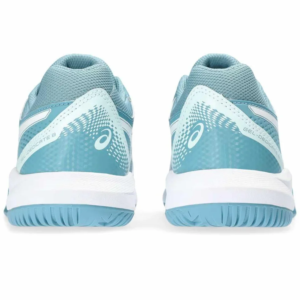 ASICS Dedicate 8 Mujer Zapatos de Tenis Blanco Plata