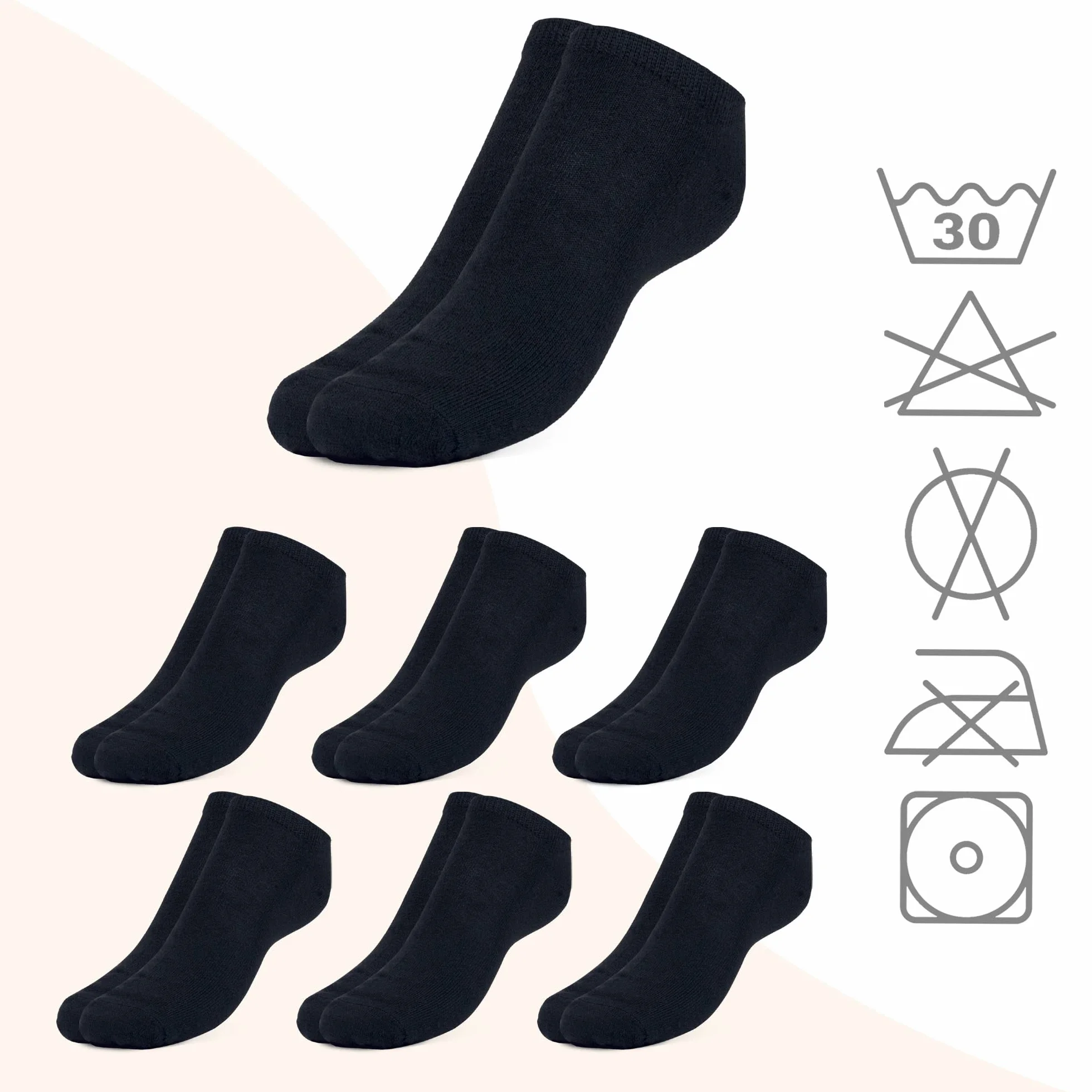 Calcetines Cortos Unisex Algodón 200 Hiladas Tobilleros Hombre Mujer