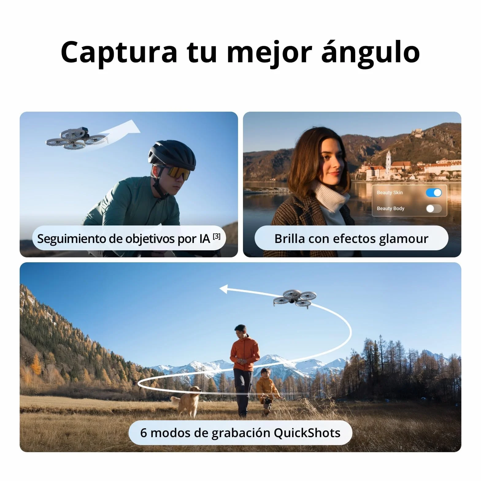 DJI Flip (Control Remoto con Pantalla RC 2), dron con Seguimiento con cámara 4K UHD para Adultos, ‌< 249 g, estabilización en 3 Ejes, despegue Desde la Palma, Tiempo máx. de Vuelo de 31 min