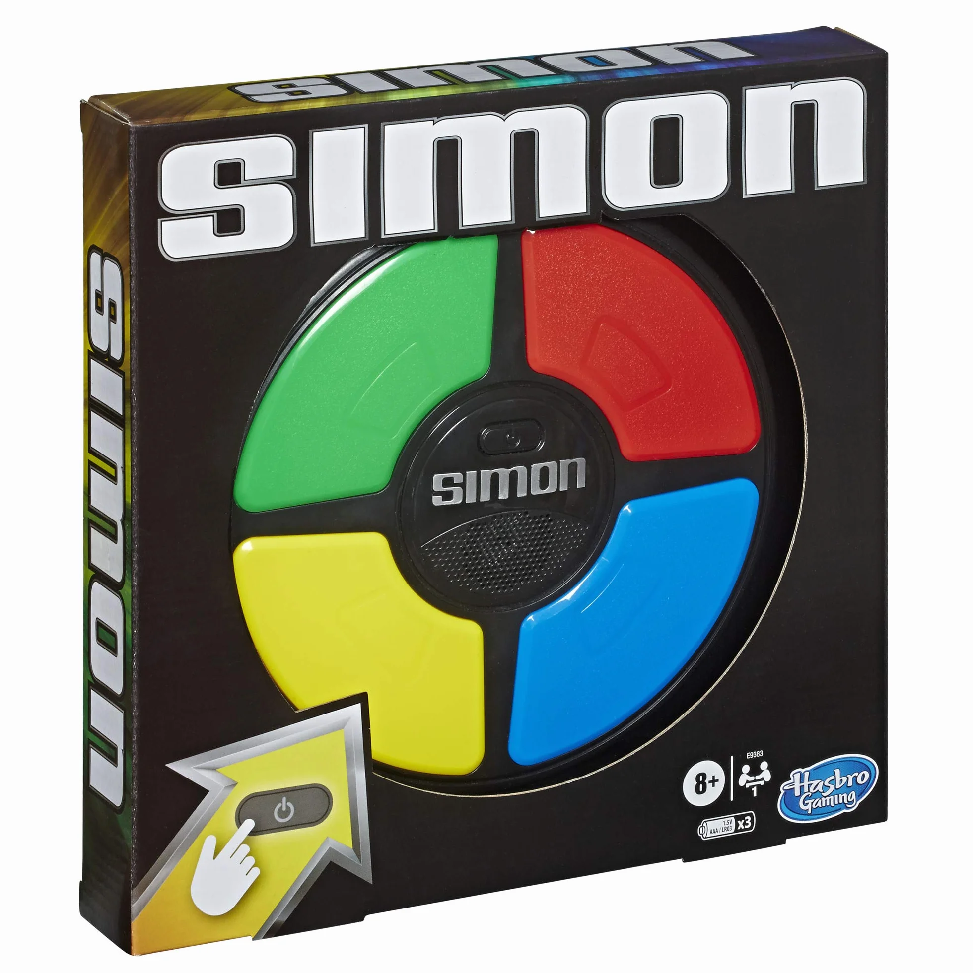 Hasbro Gaming Simon, Juguete Electrónico de Memoria, Habilidad y Estrategia, Juegos para Niños y Niñas de 8 Años, Multijugador, Luces y Sonidos