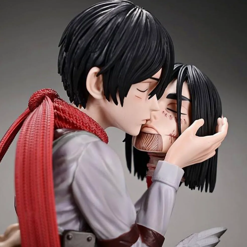 Estatuillas de busto de Eren Jaeger Figuras de acción de anime 22 cm Escultura artesanal Figura de colección Eren Jaeger Modelo de escritorio Regalo para fanáticos