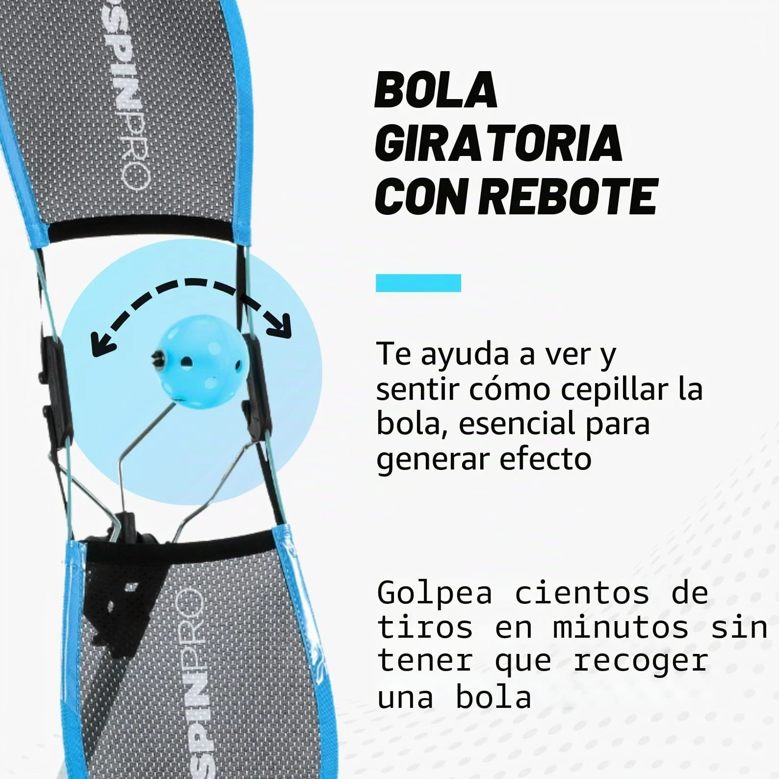 TopspinPro Para Pickleball | Ayuda de Entrenamiento Topspin para Servicio Vicioso y Golpes de Fondo Potentes | Entrenador de Pickleball