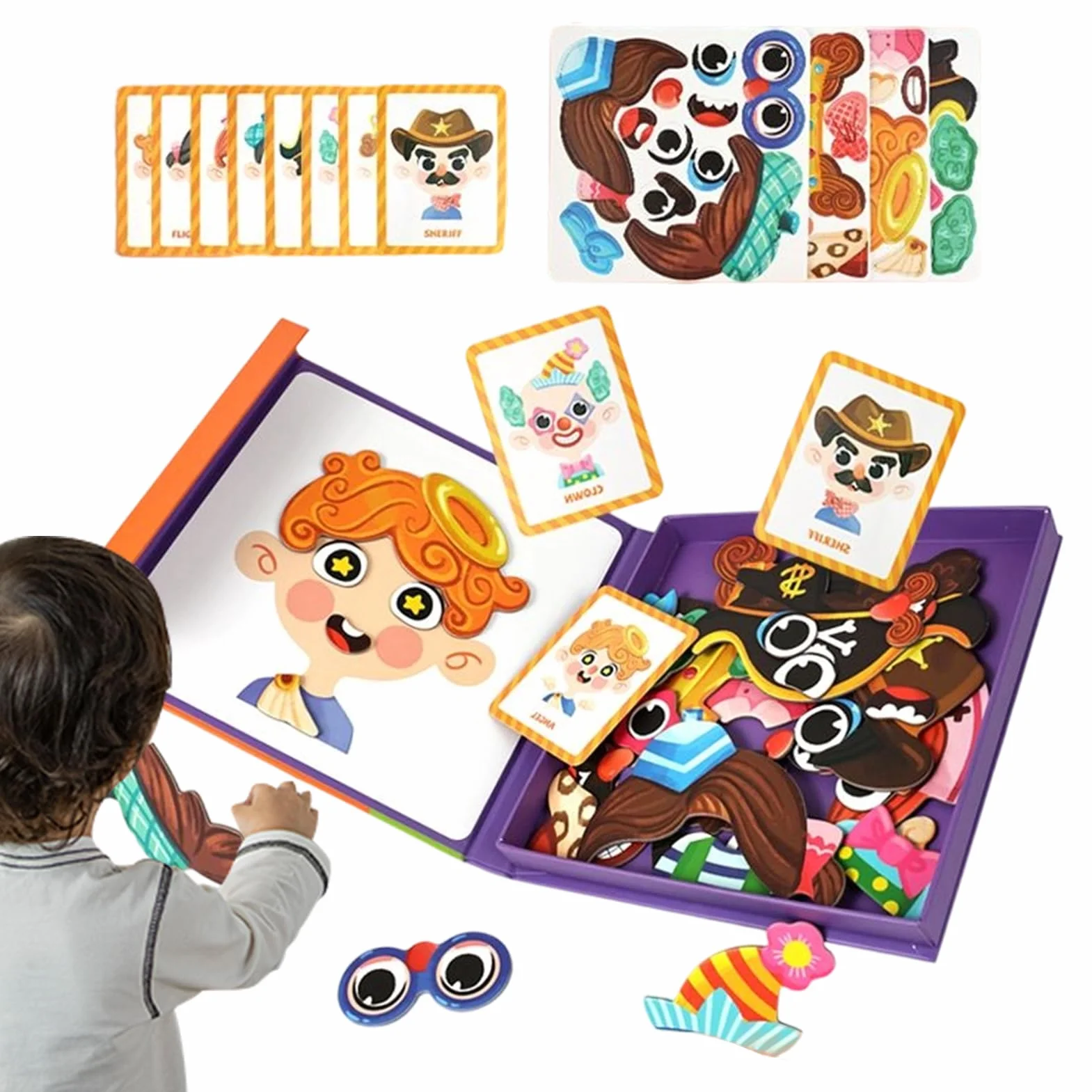 Genérico Puzle de Vestir,Tablero Magnético Educativo para DIY,Juegos de Vestir DIY y Hechos a Mano | para Niñas De 3 A 6 Años Juego De Imitación Preescolar Regalo