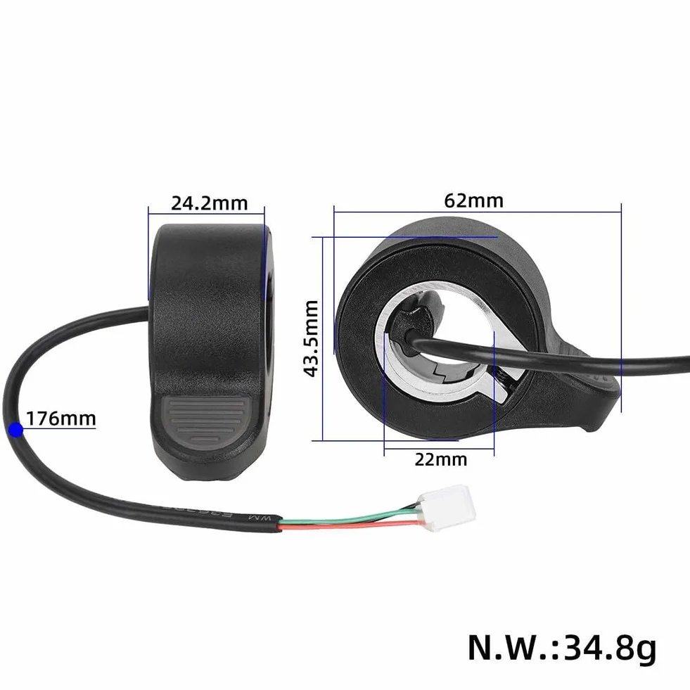 Acelerador de pulgar eléctrico 4 Lite 2ª generación, negro