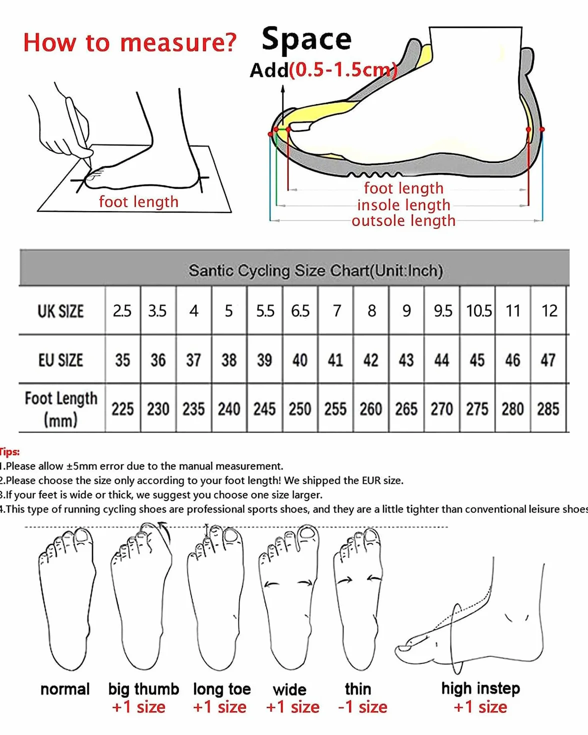Hixingo Zapatos de Ciclismo Carretera y Montaña Goma Suela sin Bloqueo 36-47 EU